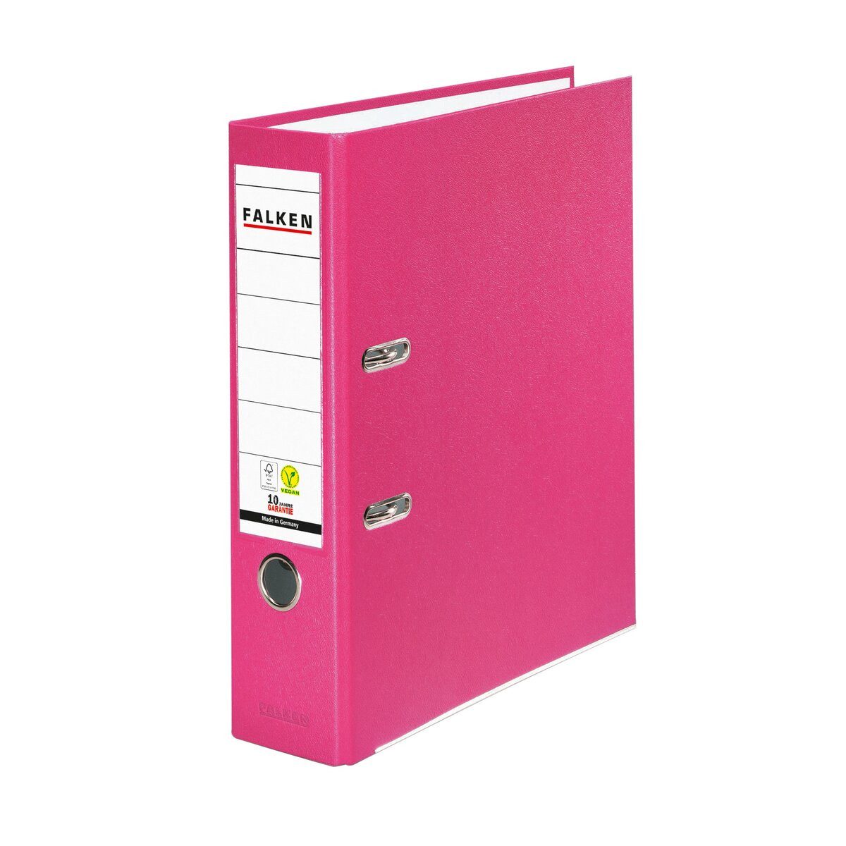 Falken Aktenordner Ordner PP-Color A4 80mm vegan pink