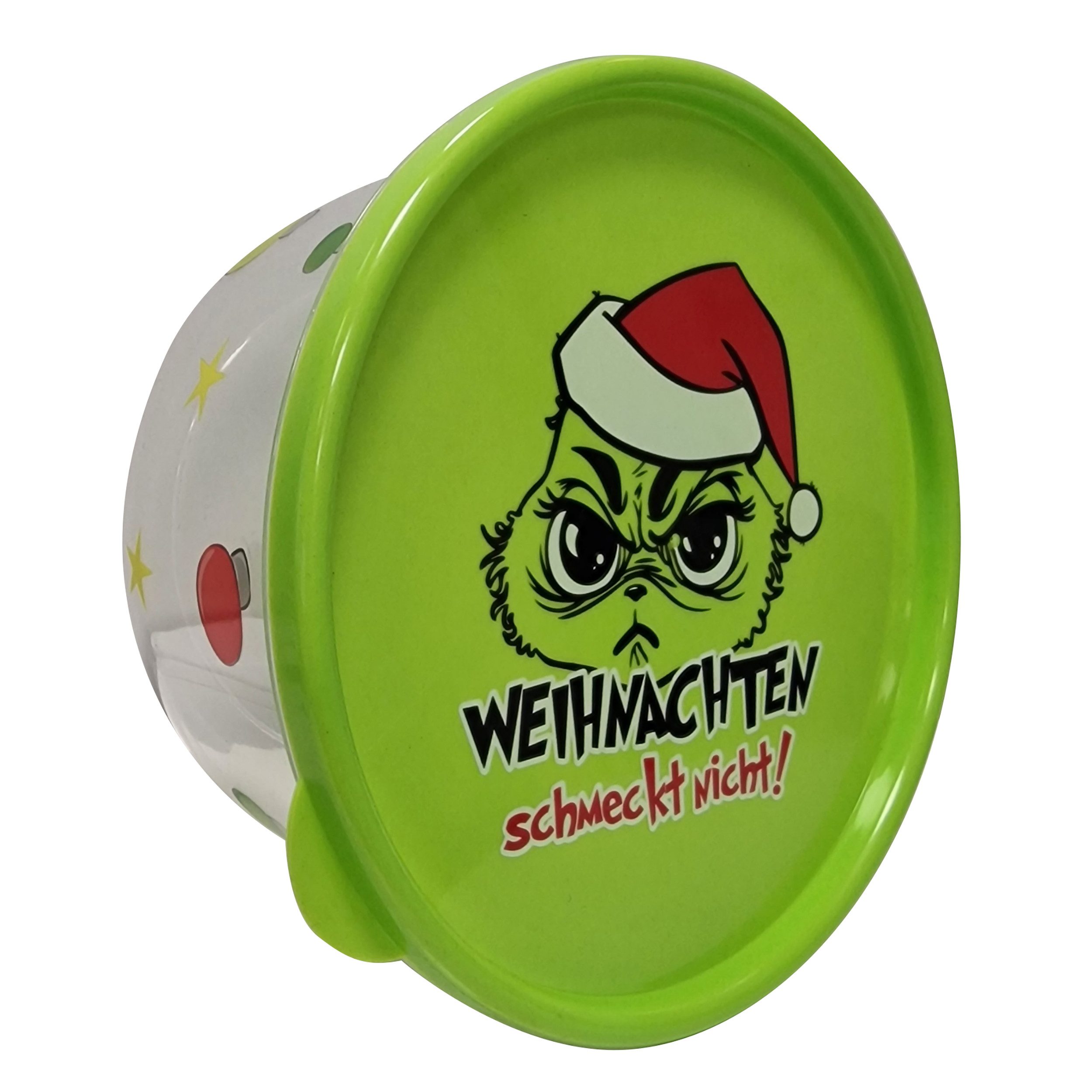 TOPCENT Gebäckschale Muffel Vorratsdose Weihnachten 1,8 l "Weihnachten schmeckt nicht!"