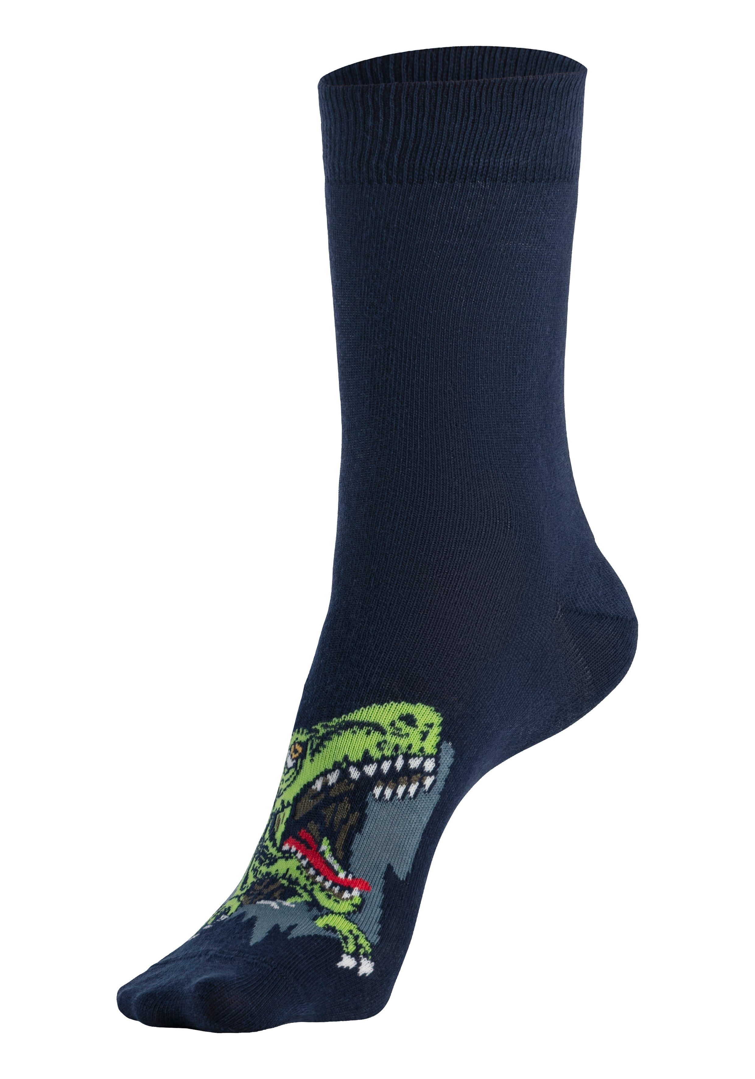 Socken mit H.I.S (Packung, 5-Paar) Dinosauriermotiven