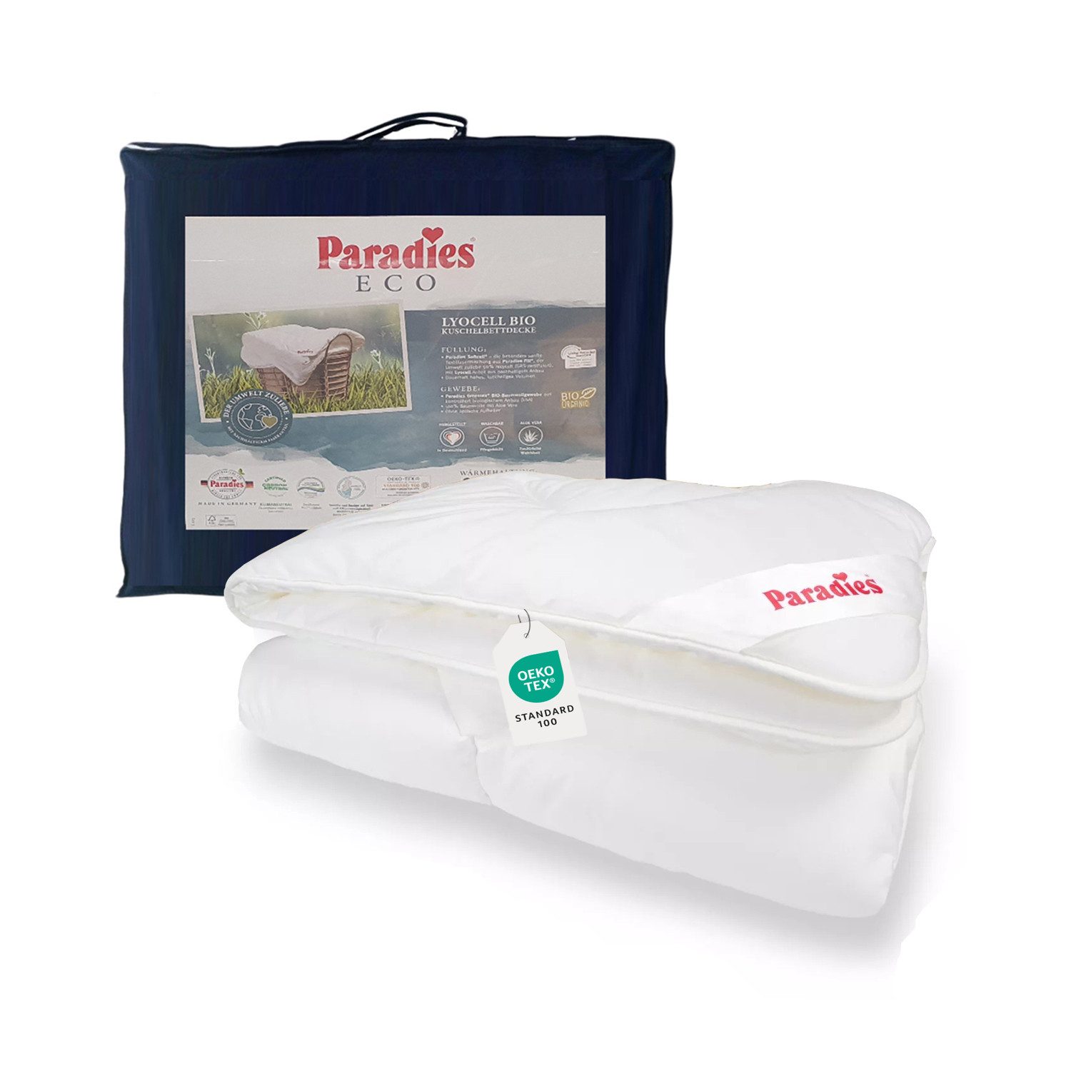 Paradies Kunstfaserbettdecke Paradies Floretta Bio leicht günstig online kaufen