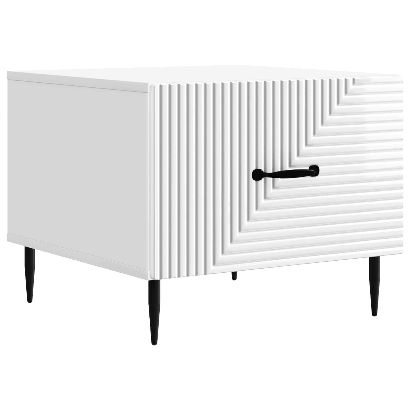 vidaXL Couchtisch Couchtisch Hochglanz Weiß 49 x 50 x 40 cm Holzwerkstoff (1-St)