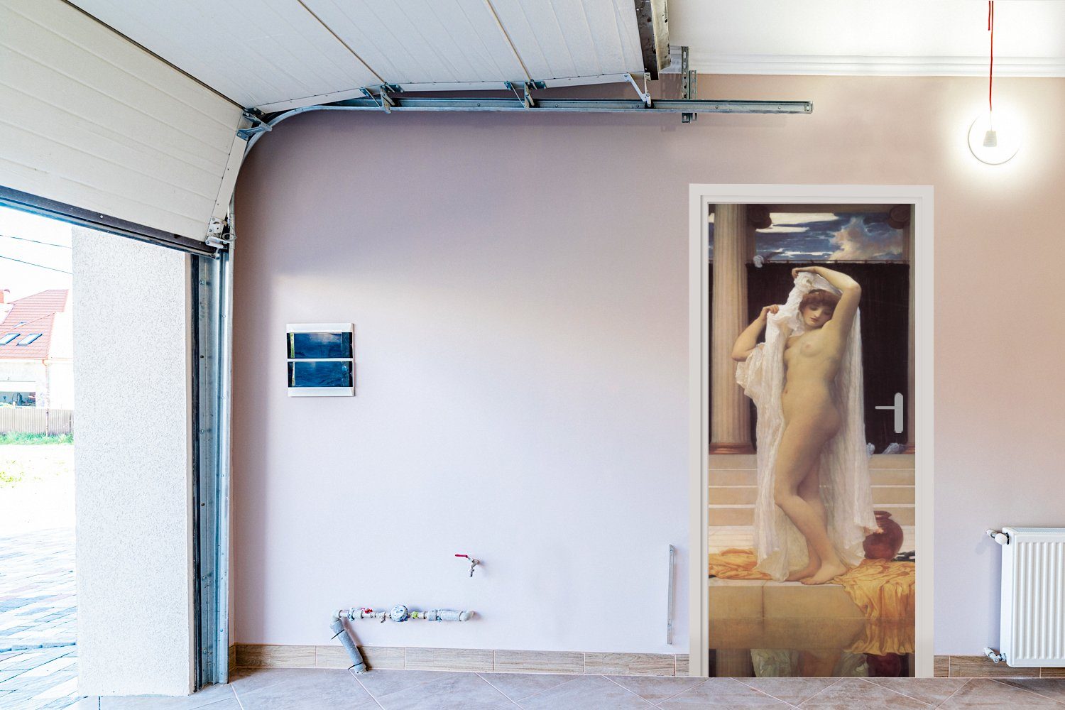 MuchoWow Türtapete Das Bad der bedruckt, Frederic Leighton, St), von 75x205 Matt, cm - Tür, Gemälde Türaufkleber, Fototapete für Psyche (1