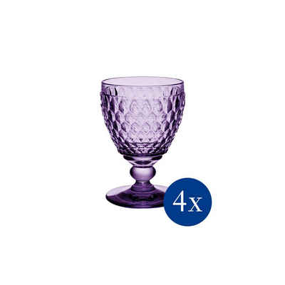 Villeroy & Boch Weißweinglas Boston Lavender Weißweinglas, 125 ml, 4 Stück, Glas