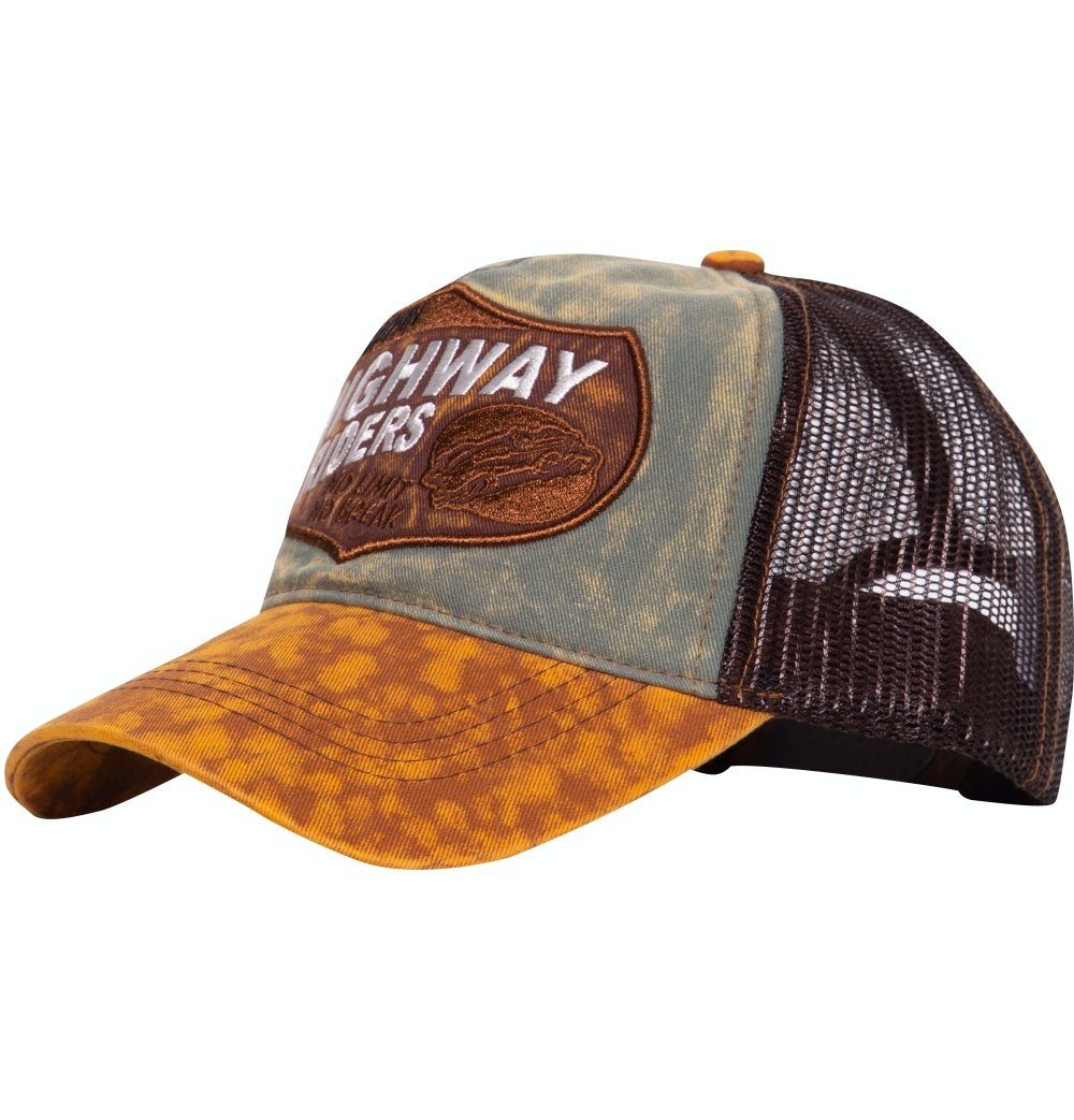 KingKerosin Trucker Cap Highway Riders (1-St) mit authentischem Enzymwash