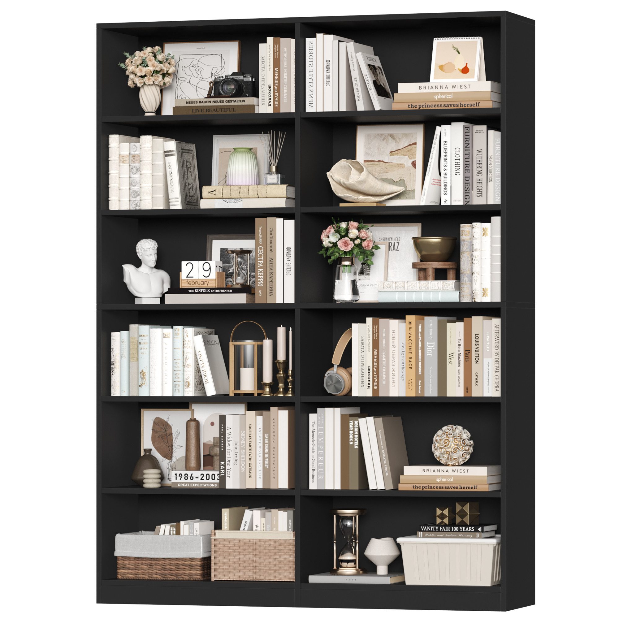 Homfa Bücherregal 188,7cm Standregal Büroregal Raumteiler, günstig online kaufen