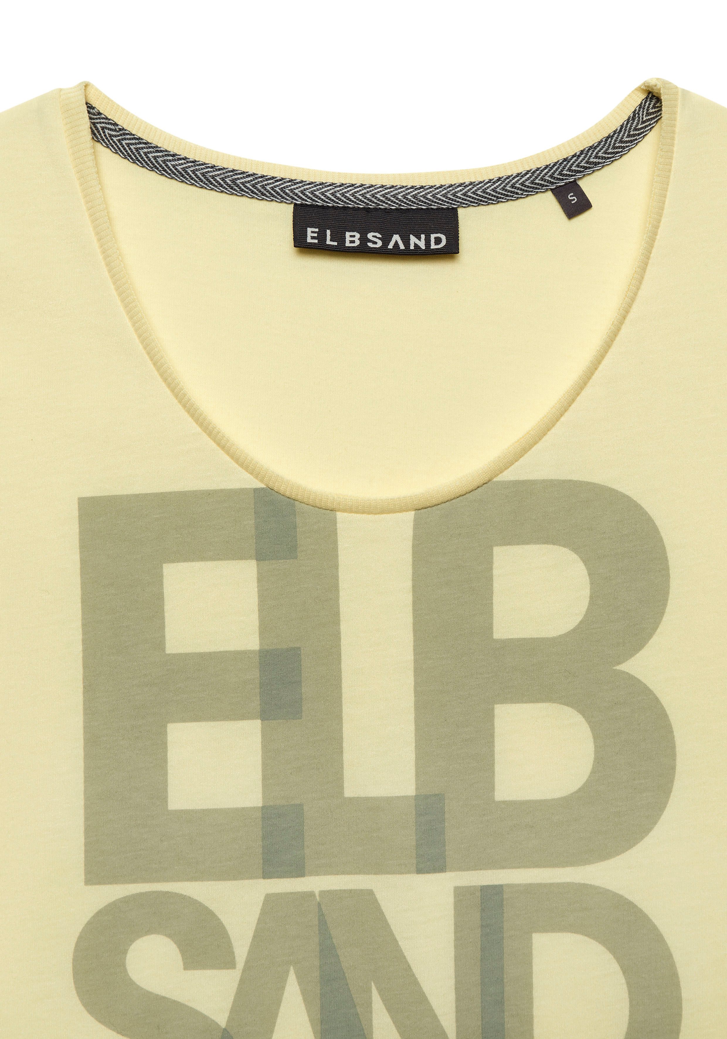 Elbsand T-Shirt Eldis mit Logodruck, Kurzarmshirt aus Baumwoll-Mix, sportlich-casual
