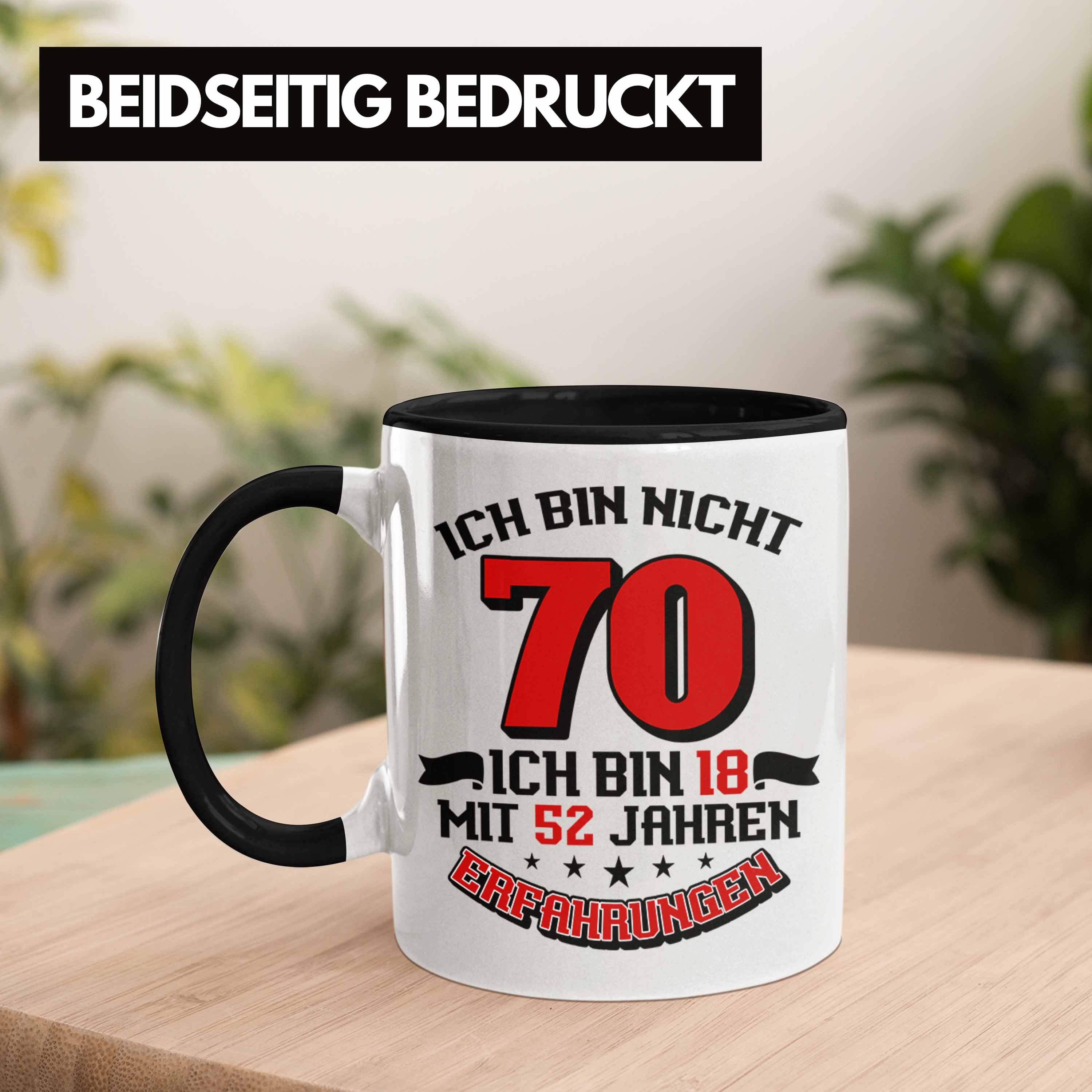 Trendation Tasse Geburtstag Männer Schwarz 70 für Frauen Spruch 70. 18 Geschenkidee Jahre Tasse