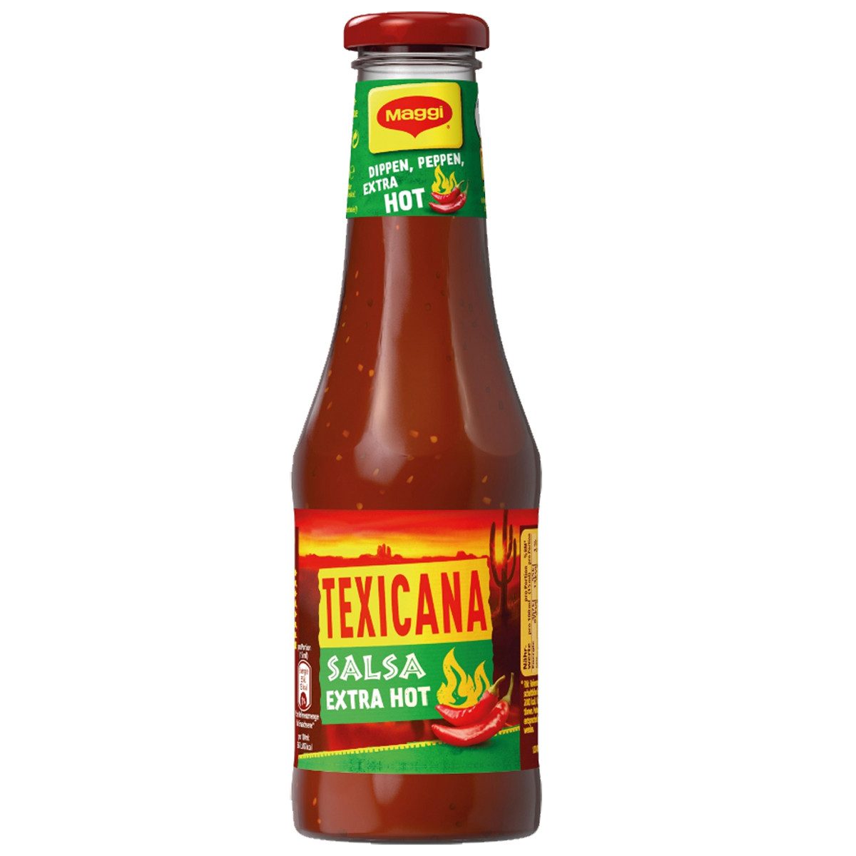 MAGGI Saucen, Maggi Texicana Salsa extra Hot Würzsauce zum dippen und Würzen 500ml