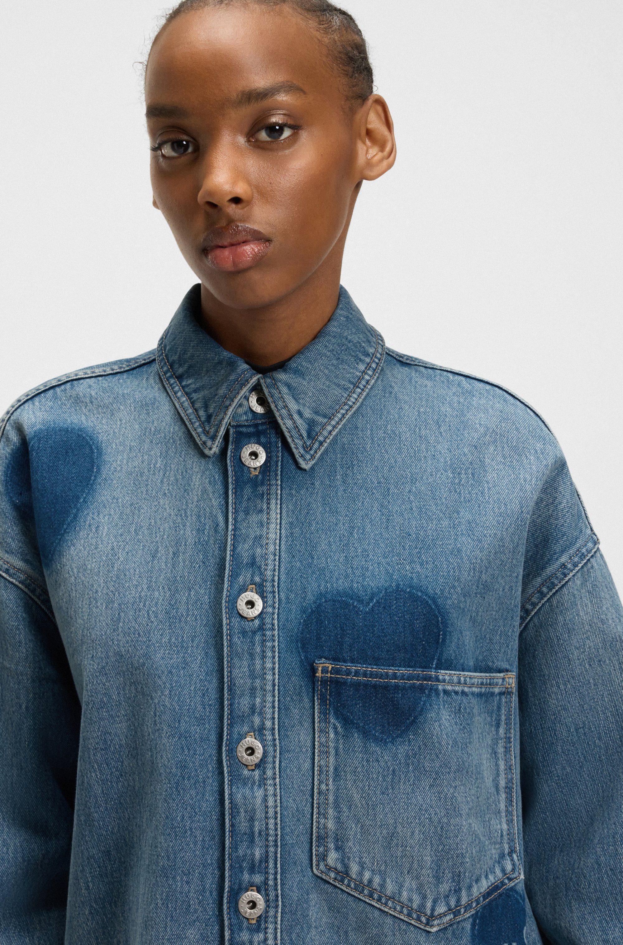 HUGO Blue Jeanshemd Garesa im Relaxed günstig online kaufen