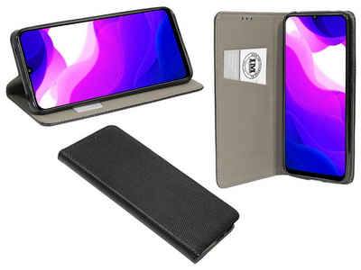 cofi1453 Handyhülle Hülle Tasche für Xiaomi Mi 10 Lite, Kunstleder Schutzhülle Handy Wallet Case Cover mit Kartenfächern, Standfunktion Schwarz