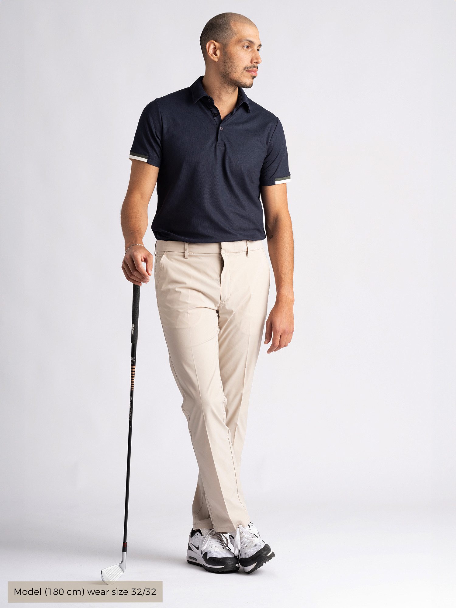 Cross Sportswear Poloshirt Cross Golfhose Byron Lux Beige Herren 36/34