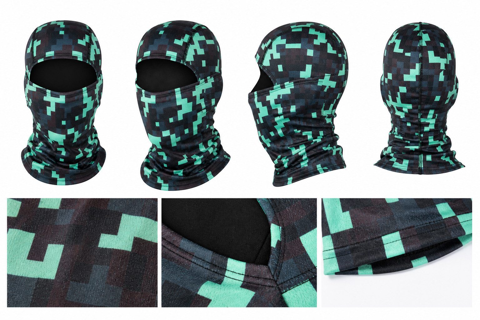 HURTNET Sturmhaube Sturmhaube Winter Balaclava mit Kragen winddicht atmungsaktiv (Einzelartikel Sturmhaube Winter Balaclava mit Kragen elastisch, Sturmhaube Win – Bild 5 von 5