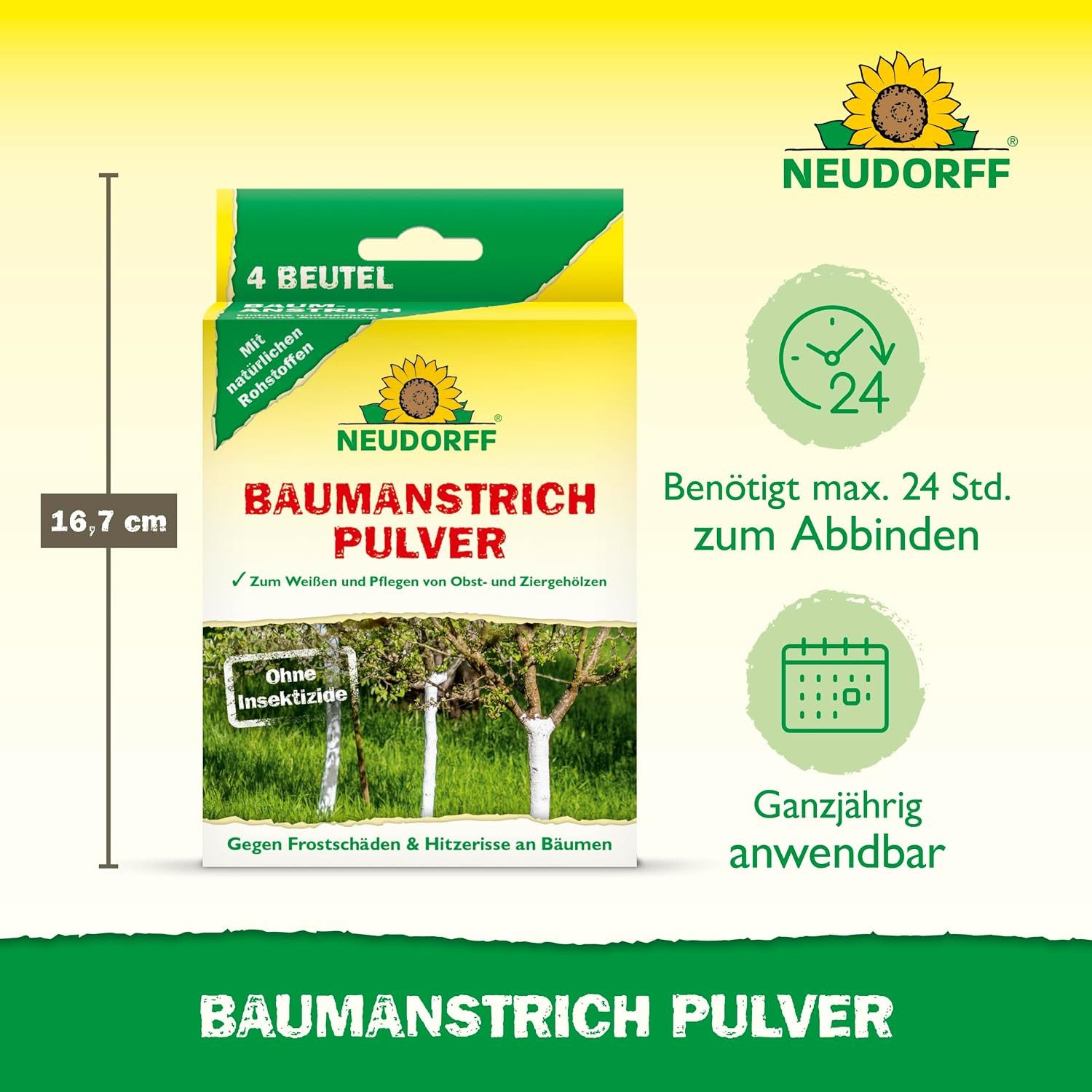 Neudorff Baumanstrich Baumanstrich Pulver, 1 St., Portionsgenau anmischbarer Baumanstrich gegen Frostrisse