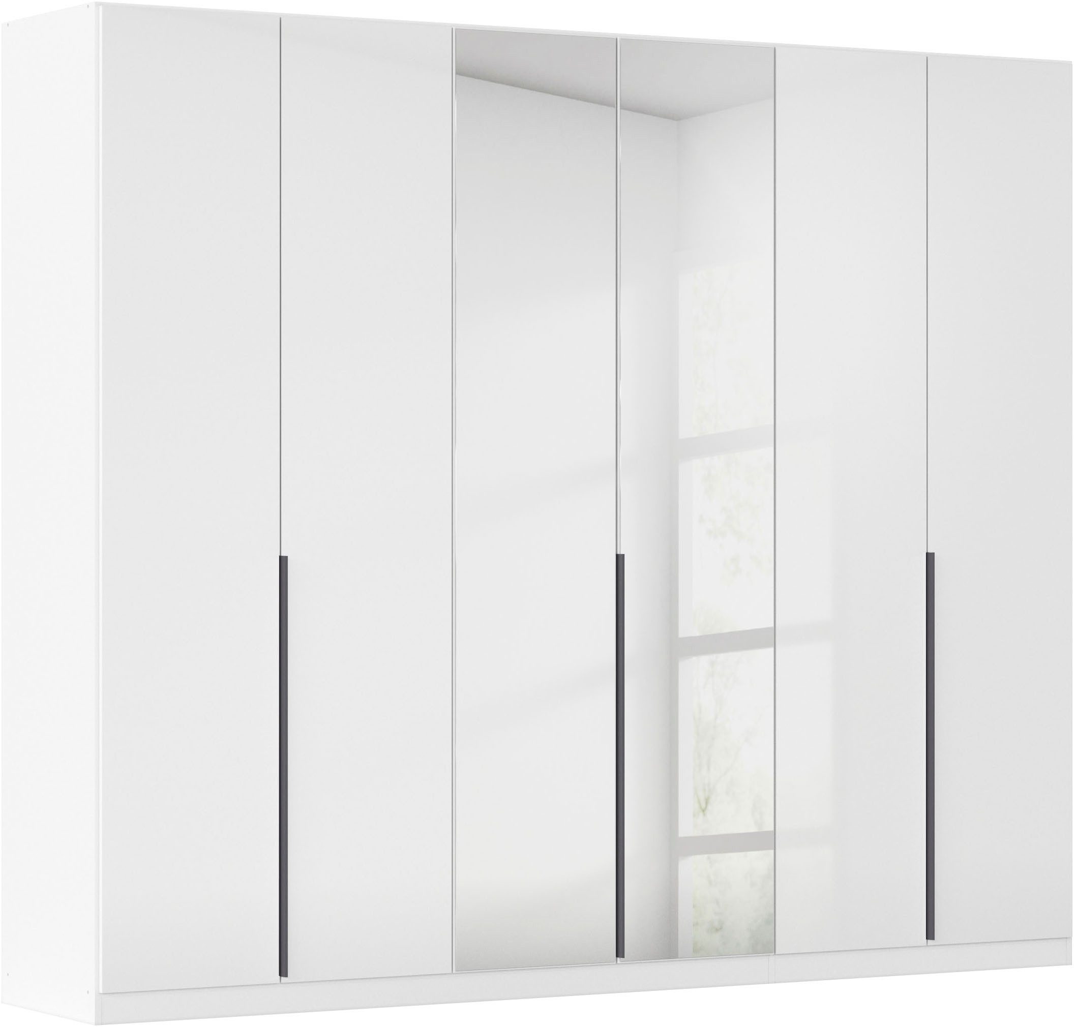 OTTO home Drehtürenschrank Kleiderschrank Schrank Garderobe AGORDO mit Dekor- oder Hochglanzfront (in zwei Griff-Farben, Breiten 91-405 cm) durchdachte Innenausstattung, in 8 Breiten und 2 Höhen MADE IN GERMANY