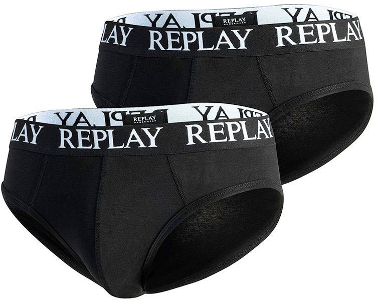 (Packung, SLIP Replay 2pcs Logo Cuff schwarz Slip Basic 2er-Pack) Bo