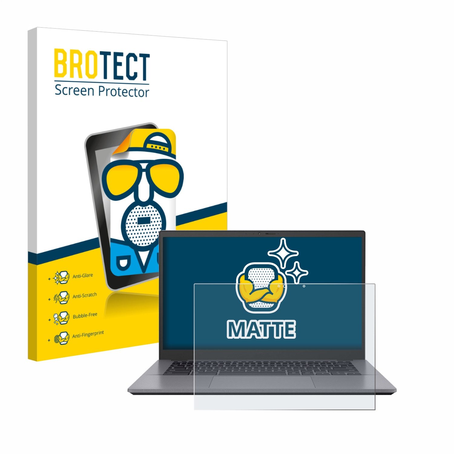 BROTECT Displayschutzfolie Schutzfolie für ASUS Chromebook Plus Enterprise CM34 Flip, Displayschutz Schutz Folie Matt Entspiegelungsfolie