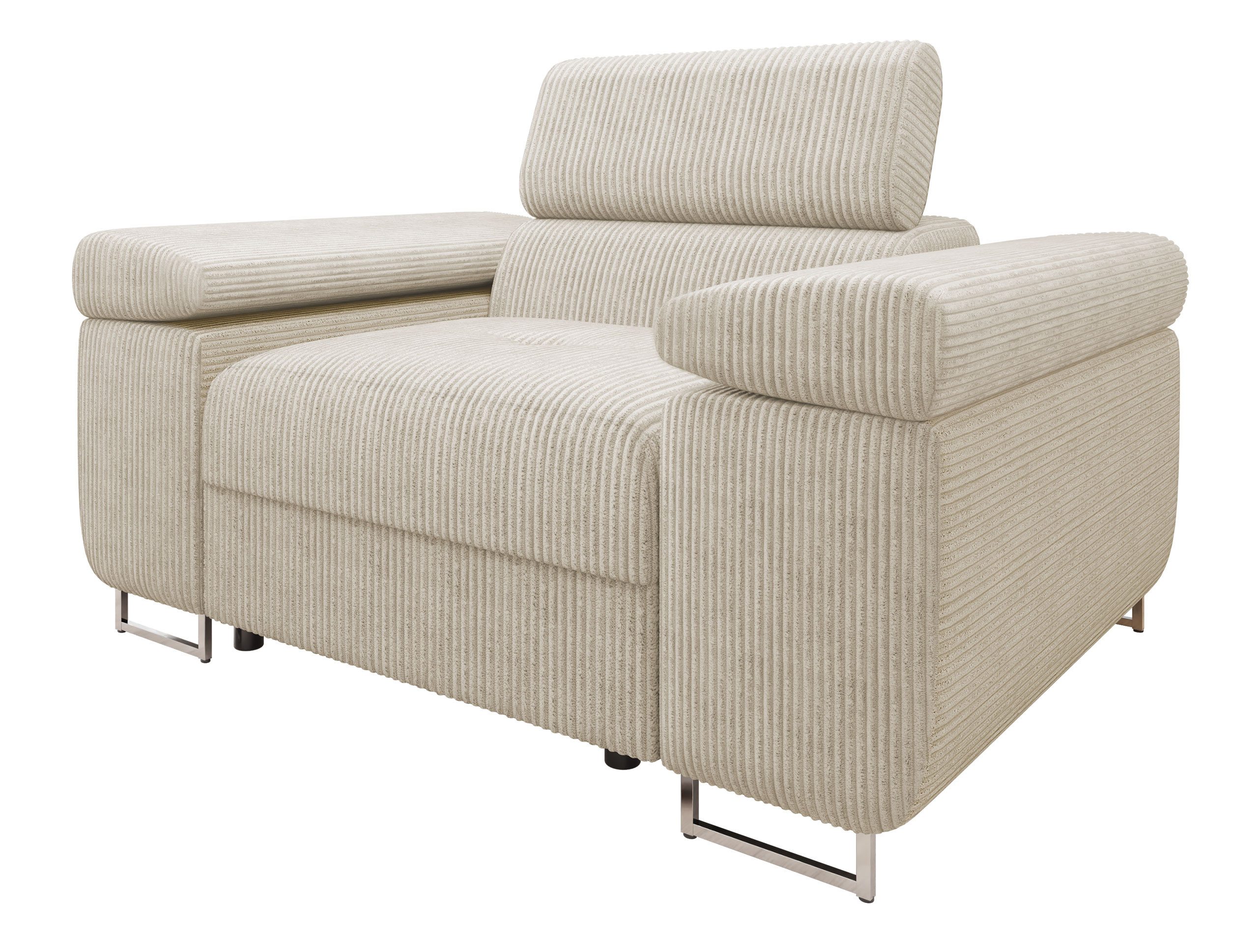 MIRJAN24 Sessel Torezio Cord, Einstellbare Kopfstützen, 134x102x70-90 cm