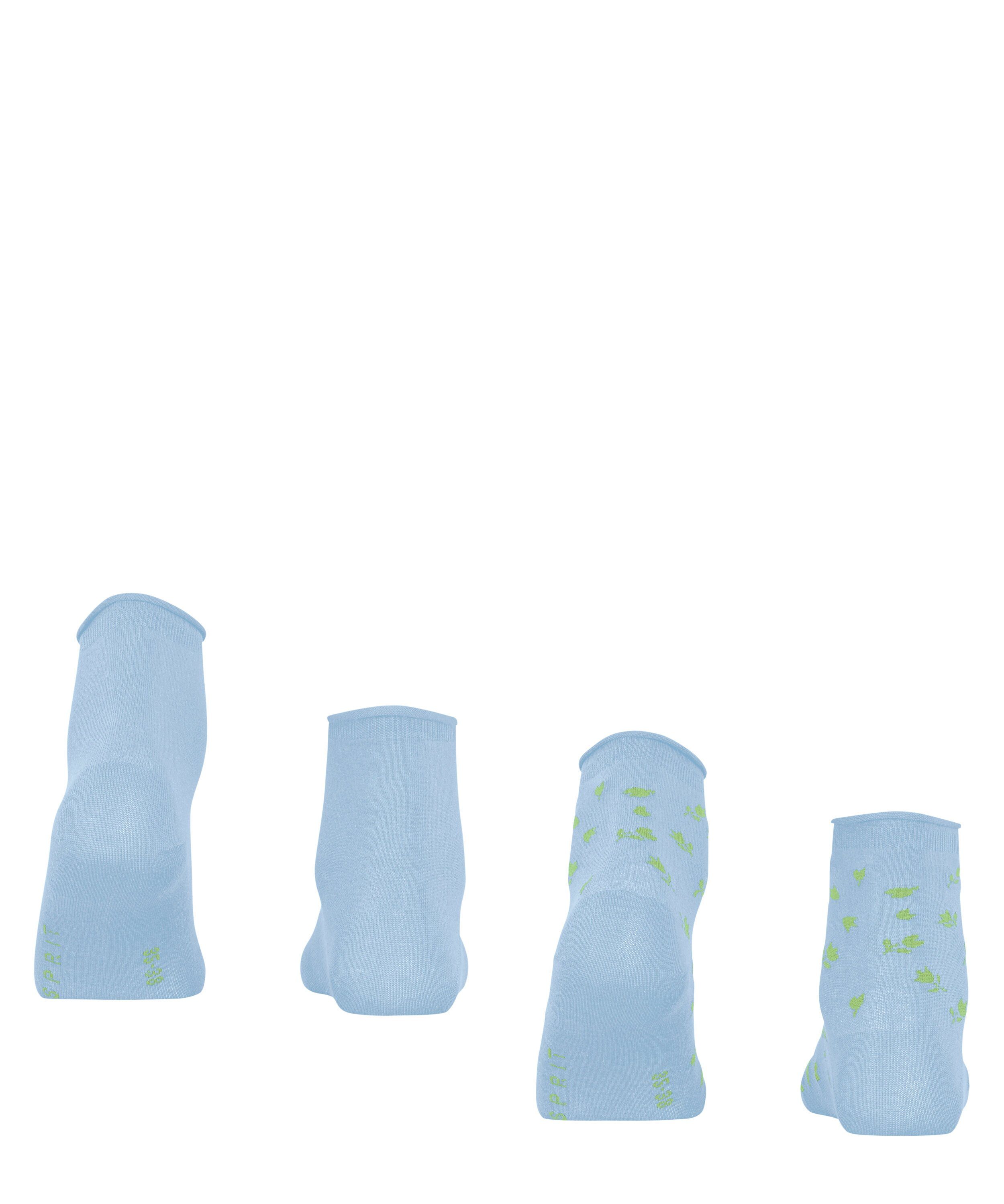 Esprit Kurzsocken Mini Flower 2-Pack Kurzsocken aus Biobaumwolle (2-Paar) aus Biobaumwolle