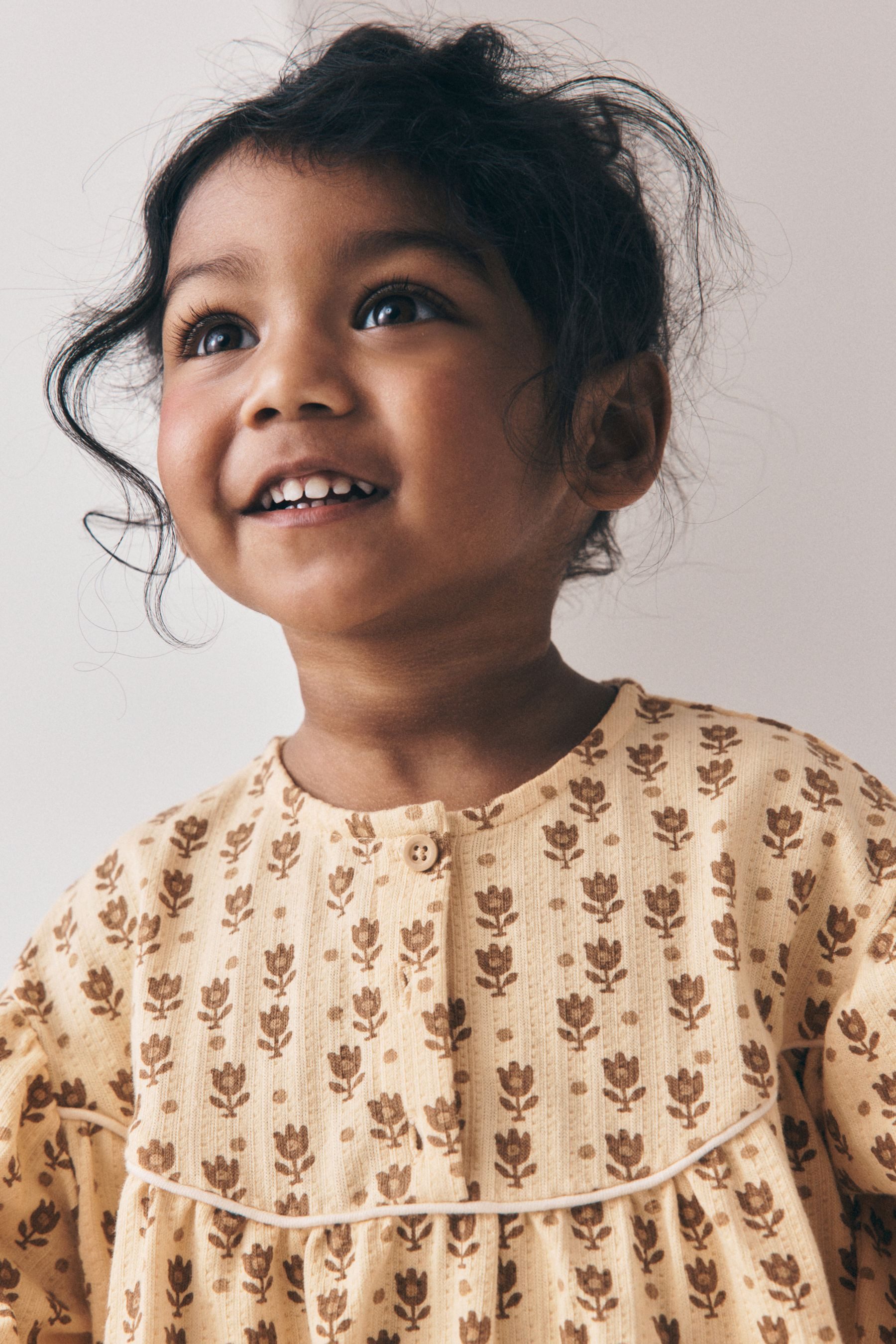 Next Jerseykleid Kleid mit langen Puffärmeln (1-tlg)