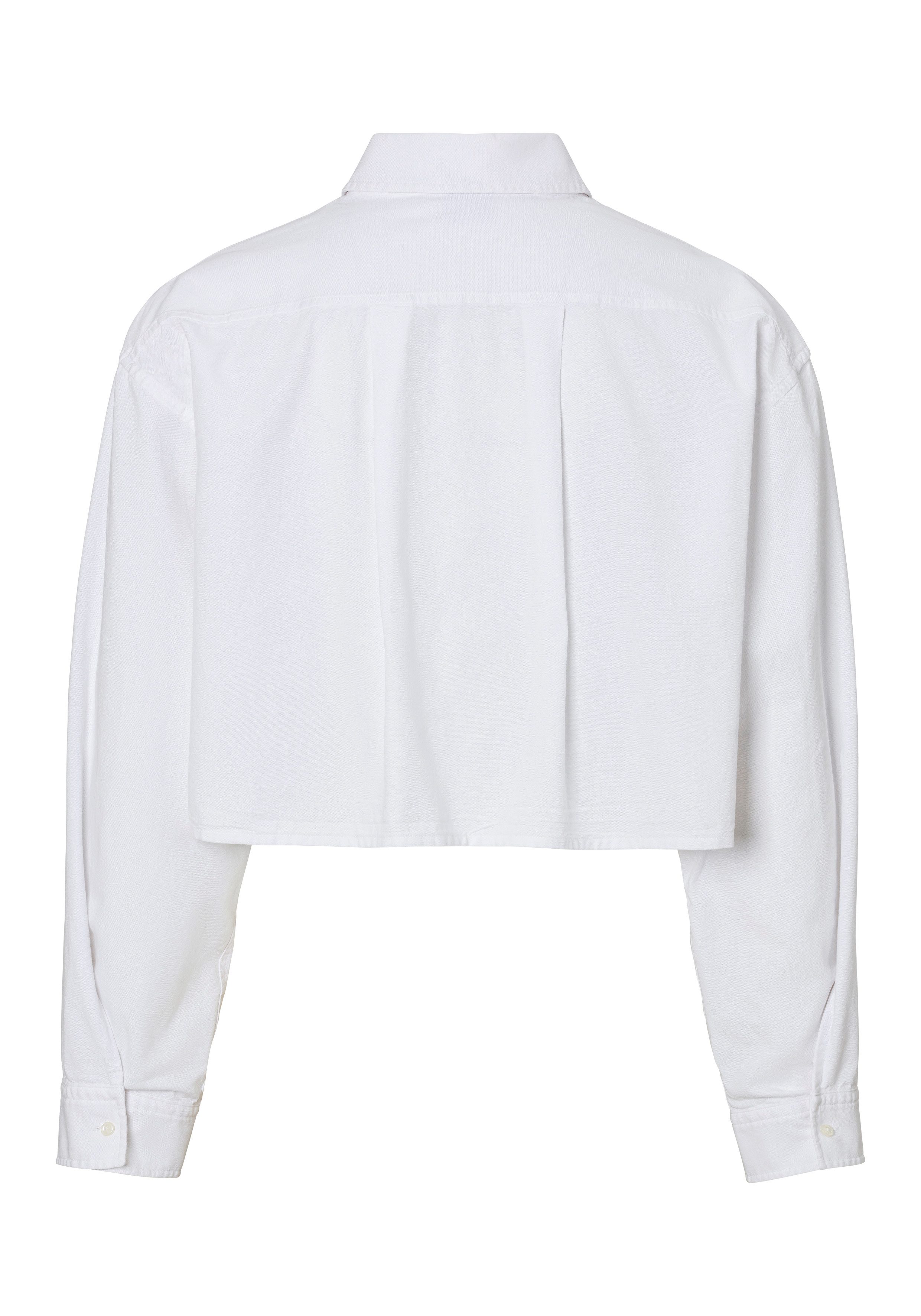 HUGO Blue Klassische Bluse Erisa Oxford Qualität, tonale Logostickerei, Cro günstig online kaufen