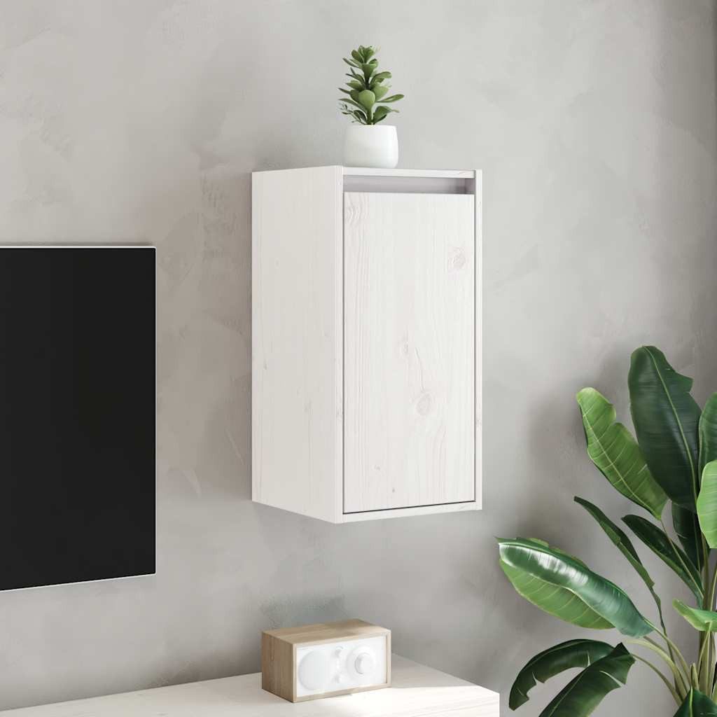 furnicato Wandregal Wandschrank aus Massivholz Weiß 30 x 30 x 60 cm, 1-tlg.