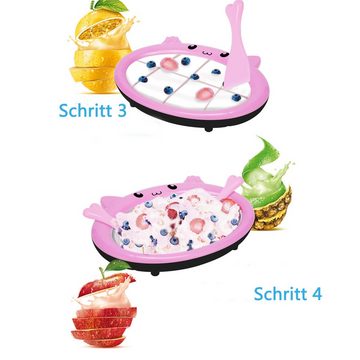 KÜLER Eismaschine Joghurtmaschinen,DIY-Eiscreme,Eiscreme-Schalen,2 Spateln, Hausgemachter gefrorener Joghurt, Eiscreme, Sorbet
