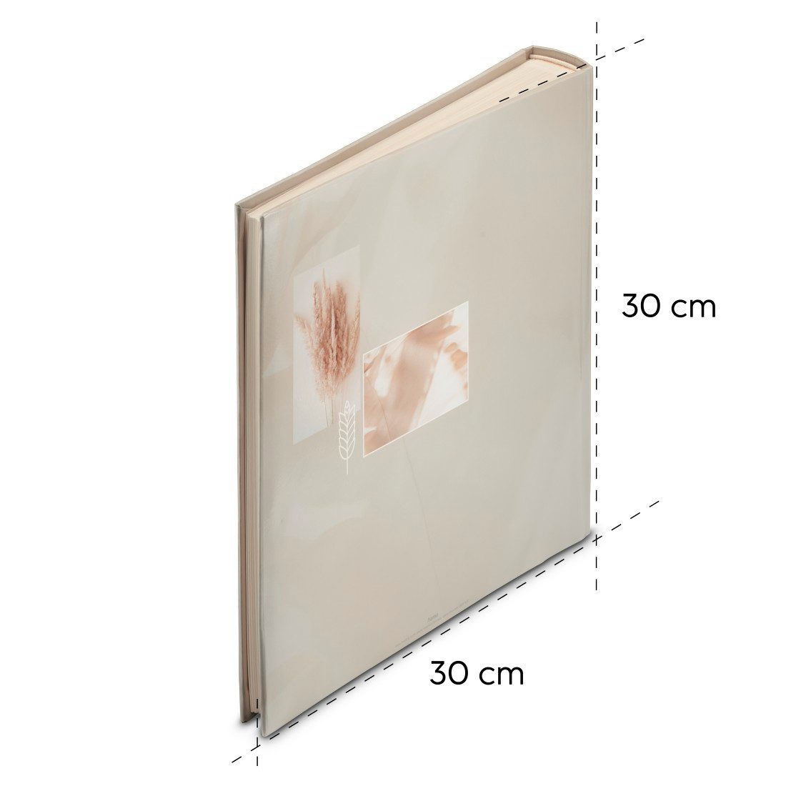 Hama Fotoalbum Fotoalbum Jumbo Bildformat 30x30 cm, 100 weiße Seiten, Cotton, Zum Selber Einkleben, Selbstgestalten, elegantes Design – Bild 3 von 5