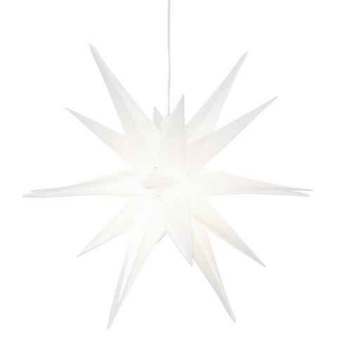 BONETTI LED Stern Weihnachtsstern, 3D-Optik, LED fest integriert, Warmweiß, Ø 57 cm, mit 6-Stunden-Timer, Weihnachtsdeko aussen