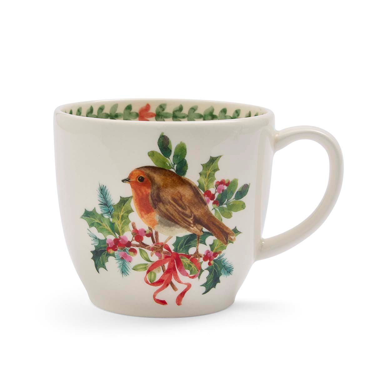 Portmeirion Becher Portmeirion Keramik Tasse Botanic Garden Christmas Holly Robin, Keramik