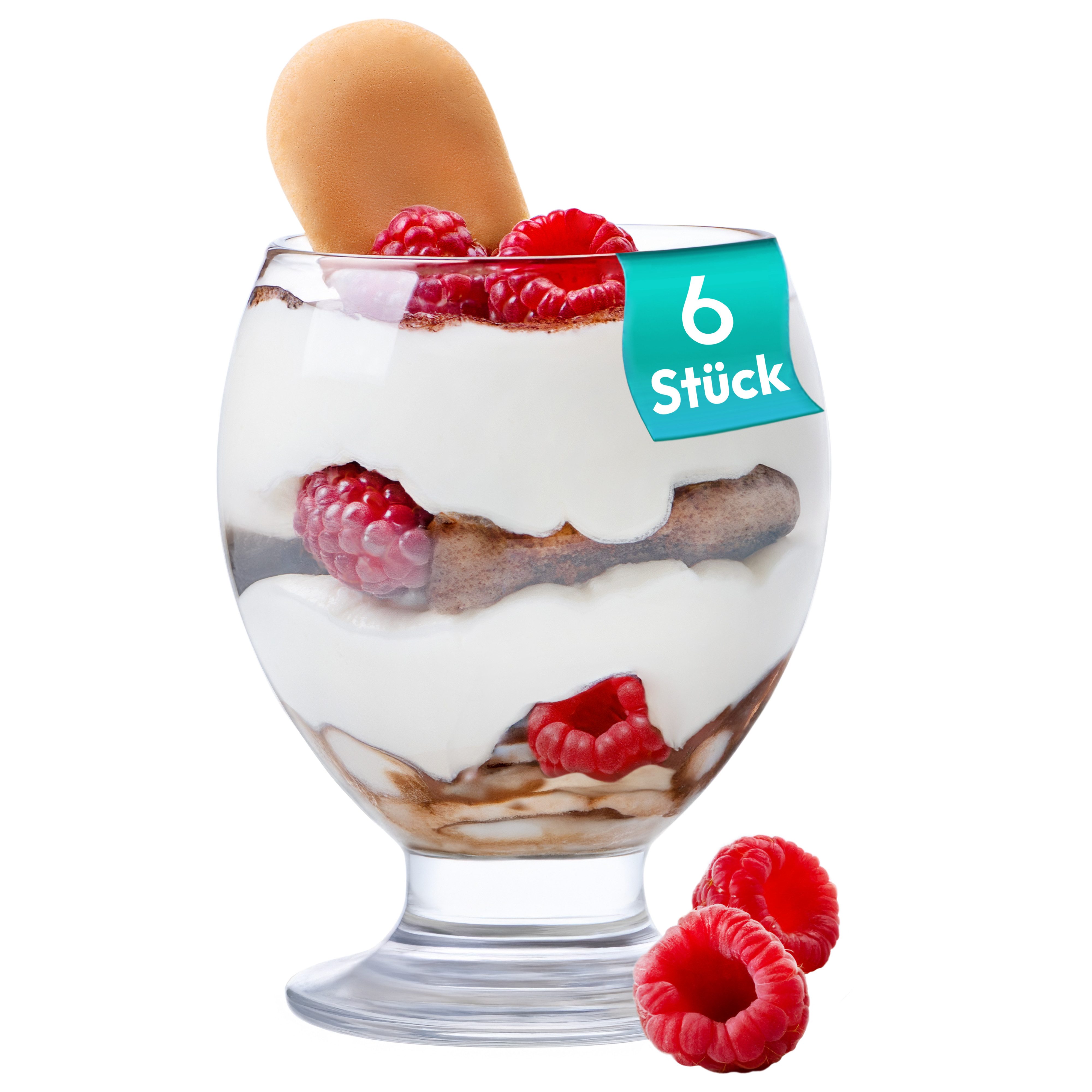 Eisschale Dessertgläser Set aus Glas, Eisbecher 280 ml