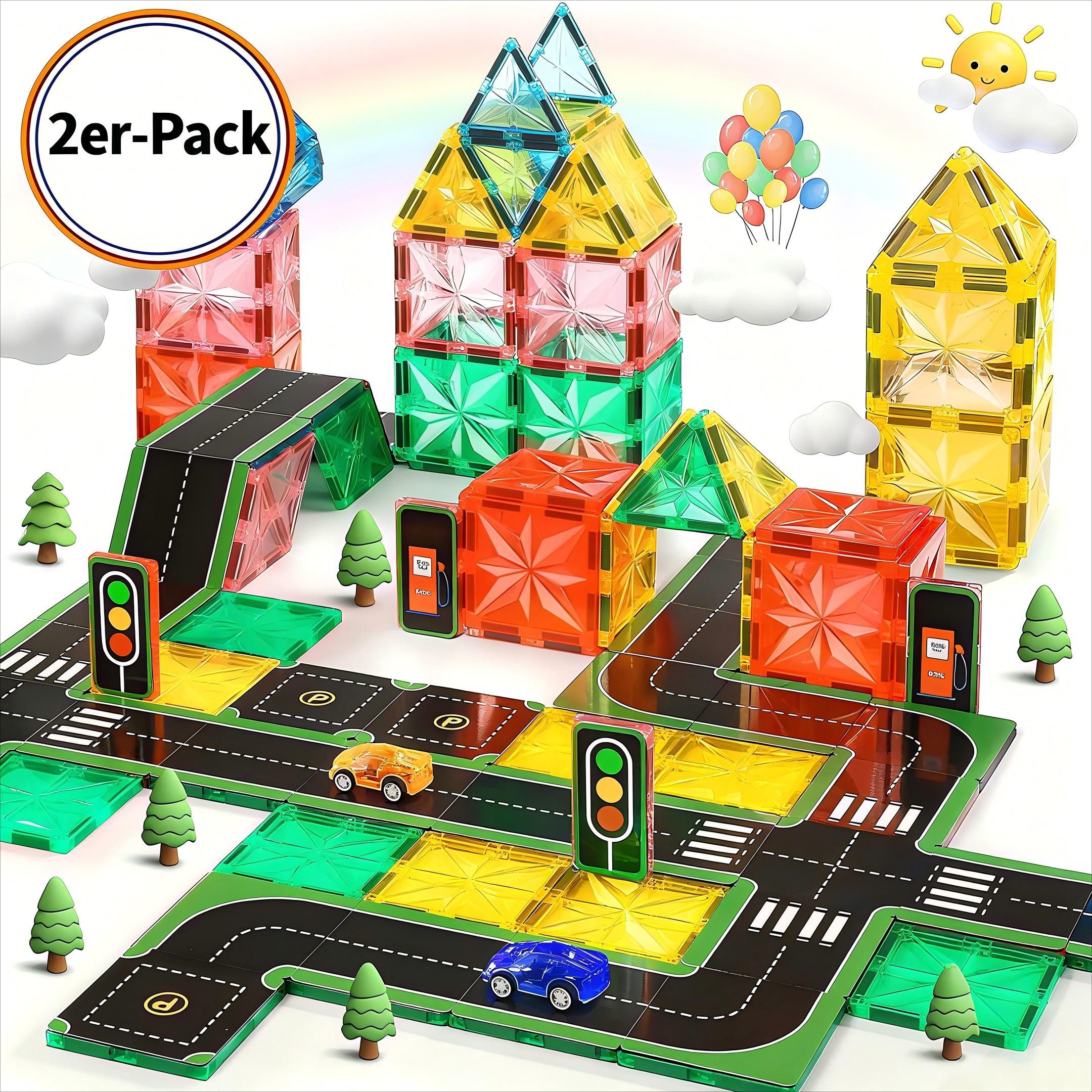 POPOLIC 72-teiliges magnetisches Fliesen-Set für Kinder, günstig online kaufen
