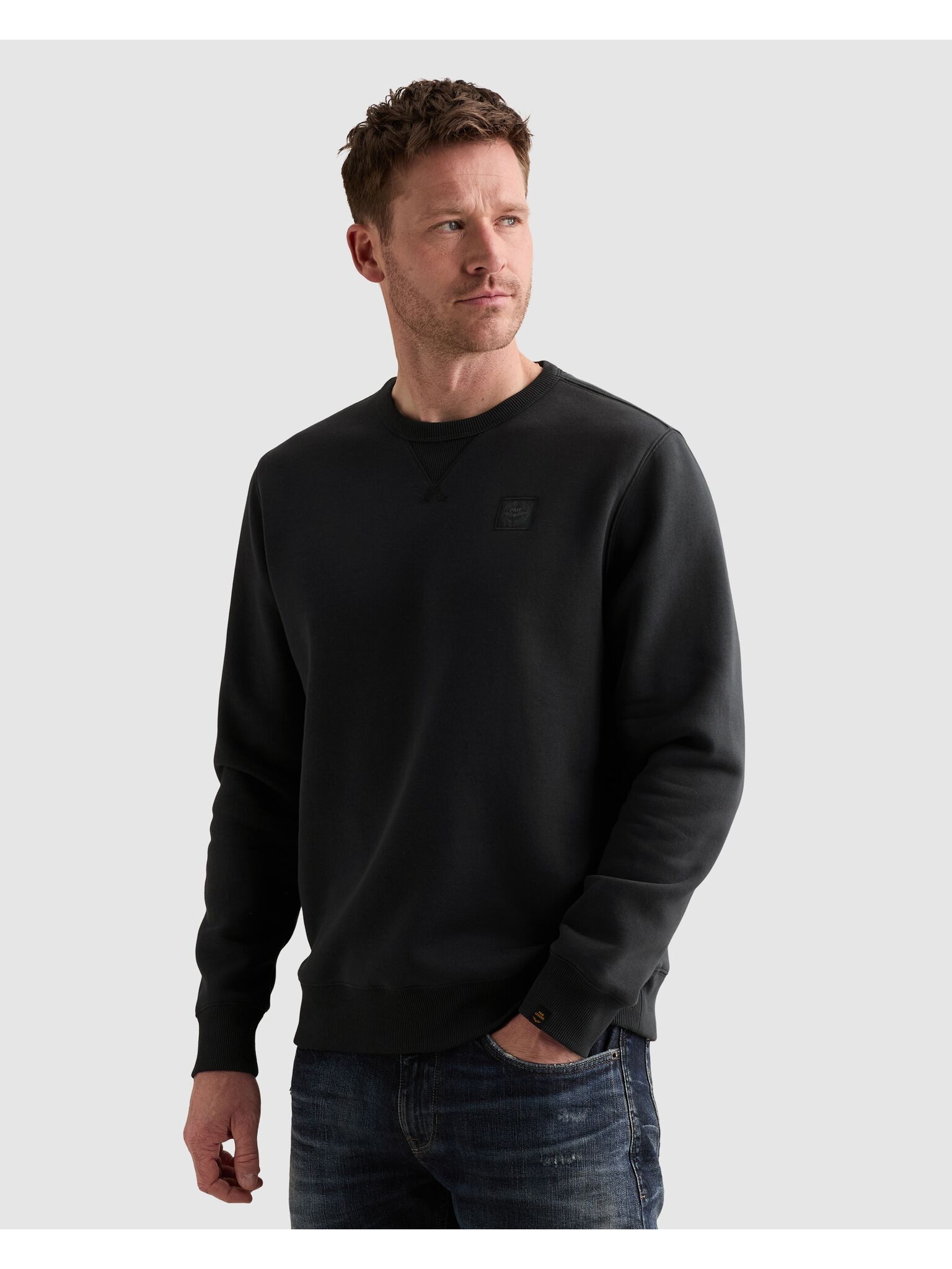 PME LEGEND Sweatshirt Kleine Passe am Ausschnitt
