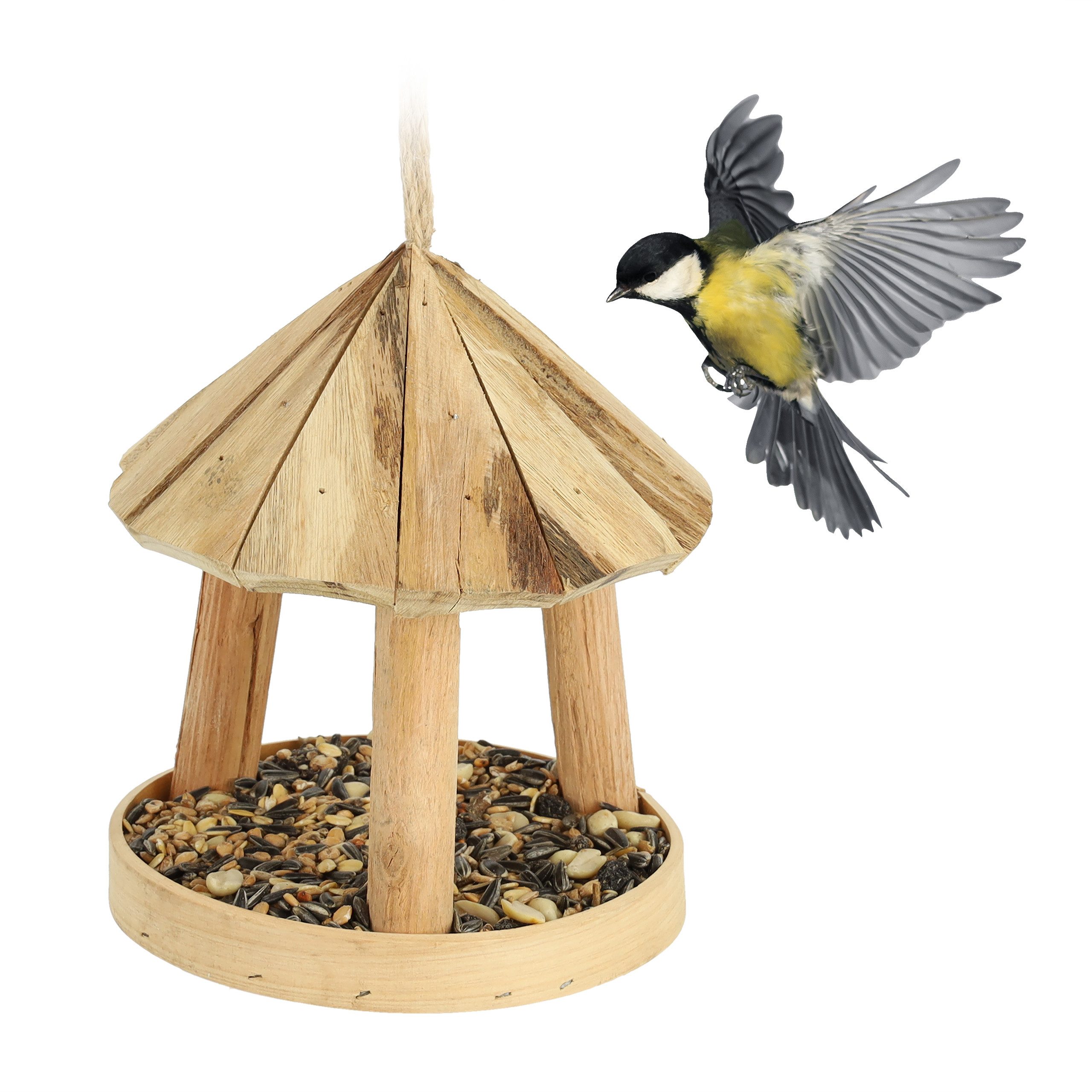 relaxdays Vogelhaus Vogelfutterhaus aus Holz günstig online kaufen