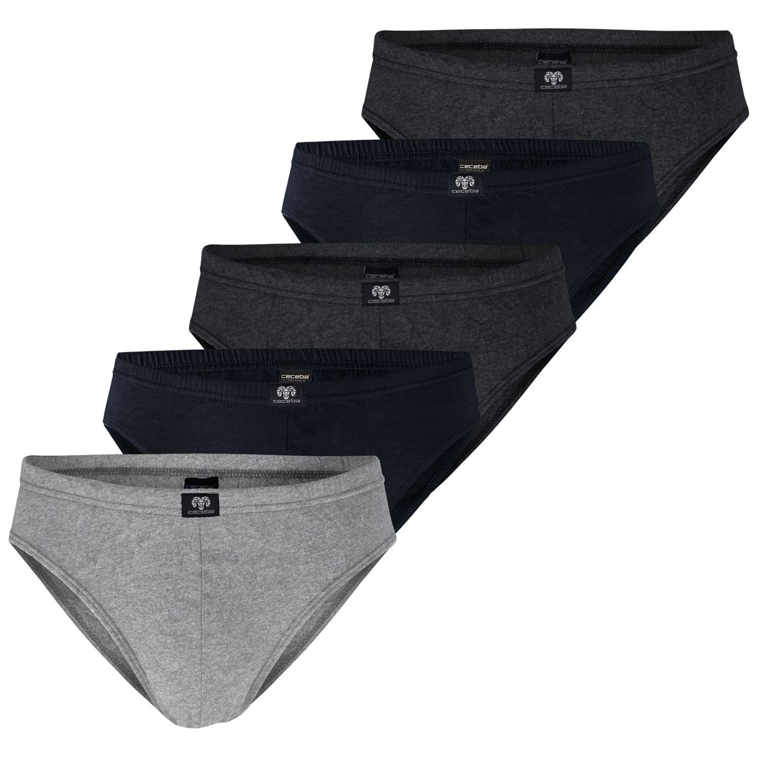 Boxershorts Herren 4 Stück Grau Farbteiler Boxer Unterhosen 