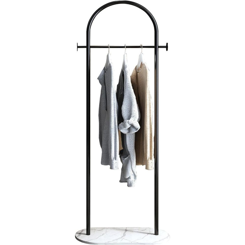 Fine Life Pro Garderobenpaneel Goldplattierte, robuste Metallgarderobe (mit Marmorsockel)