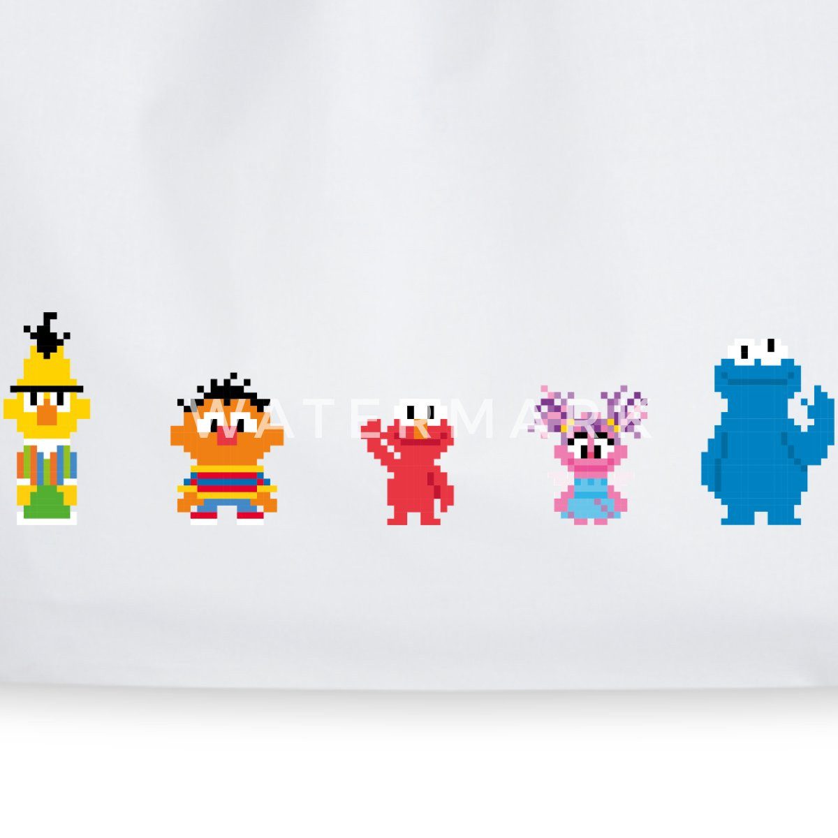Spreadshirt Turnbeutel Sesamstraße Pixel Charaktere Turnbeutel (1-tlg)