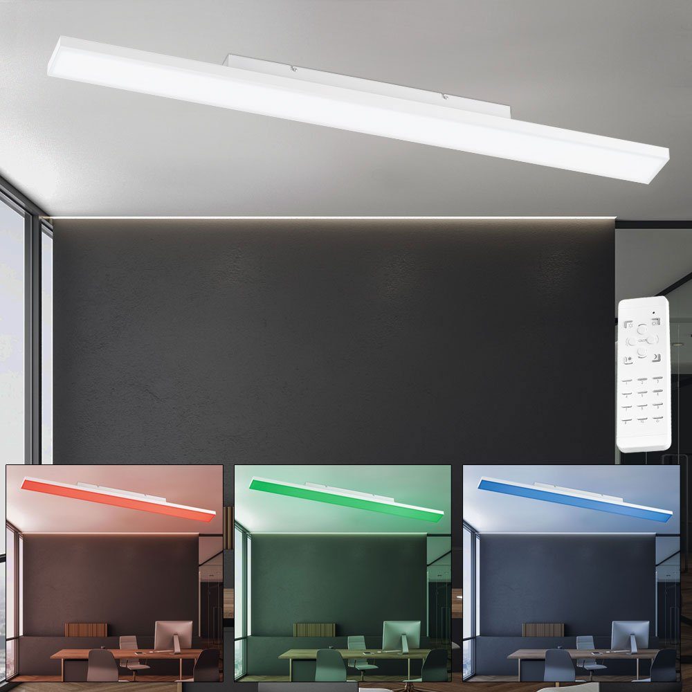 etc-shop LED Deckenleuchte, LED-Leuchtmittel fest verbaut, Kaltweiß, Warmweiß, Neutralweiß, Tageslichtweiß, Farbwechsel, Smart RGB LED Decken Leuchte Tageslicht Lampe Fernbedienung dimmbar
