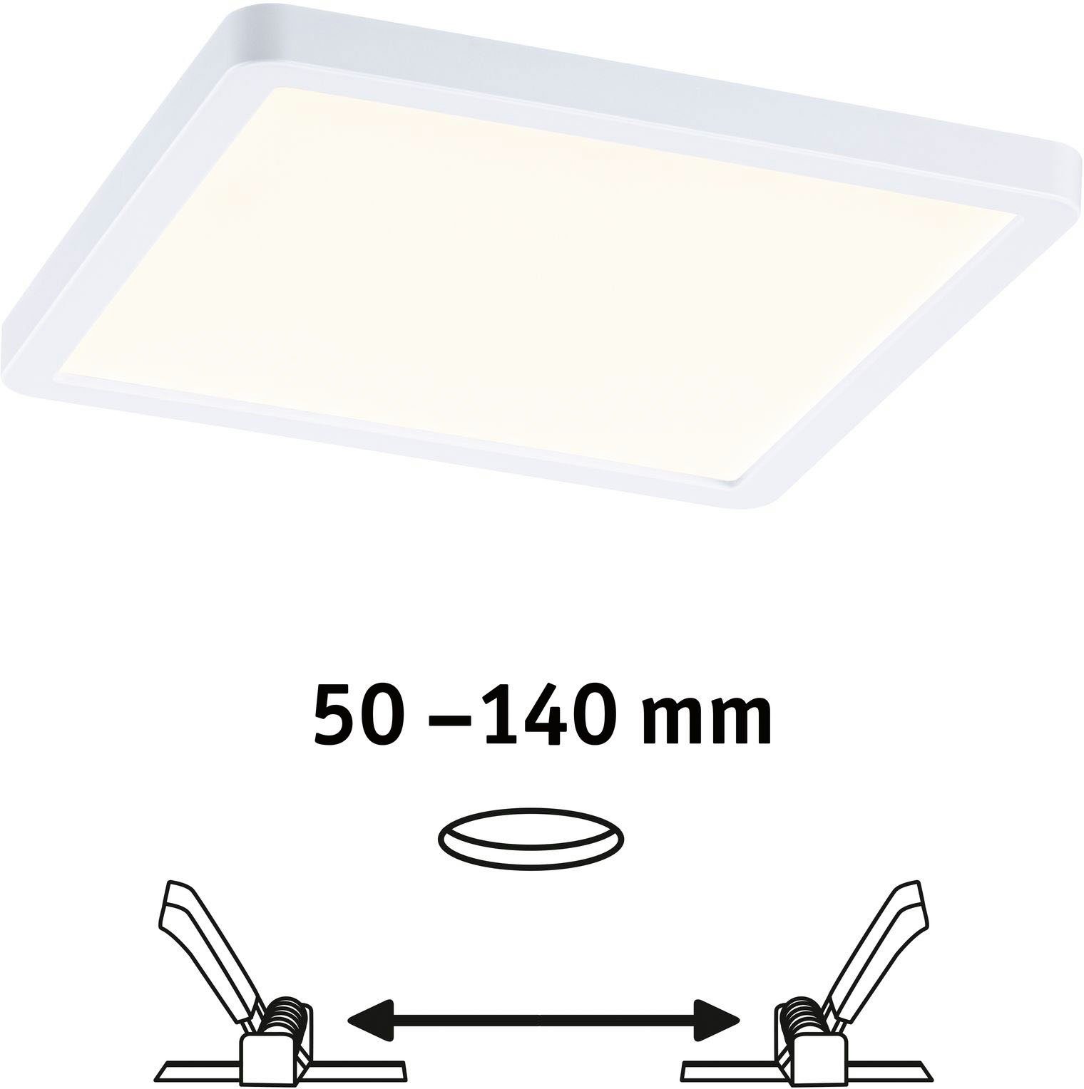 Areo, LED Warmweiß, integriert, LED Paulmann Einbauleuchte LED-Modul fest