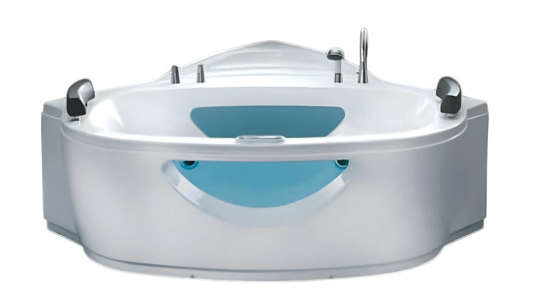 Xlmoebel Whirlpool-Badewanne Komfortwanne Luxus Acryl mit 8 Düsen in elegantem Weiß, Made in Europa