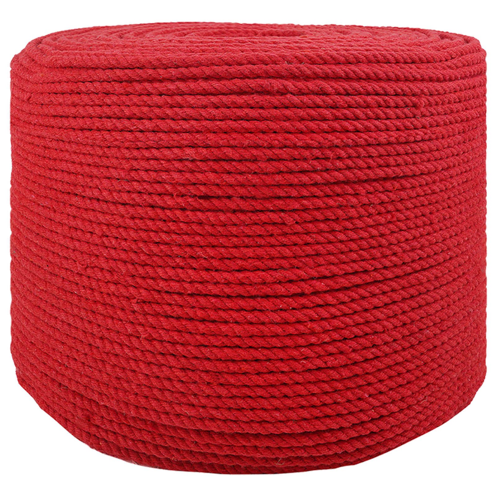 vidaXL Seil Rot 0,4 x 0,4 x 10000 cm Baumwolle (1-tlg)