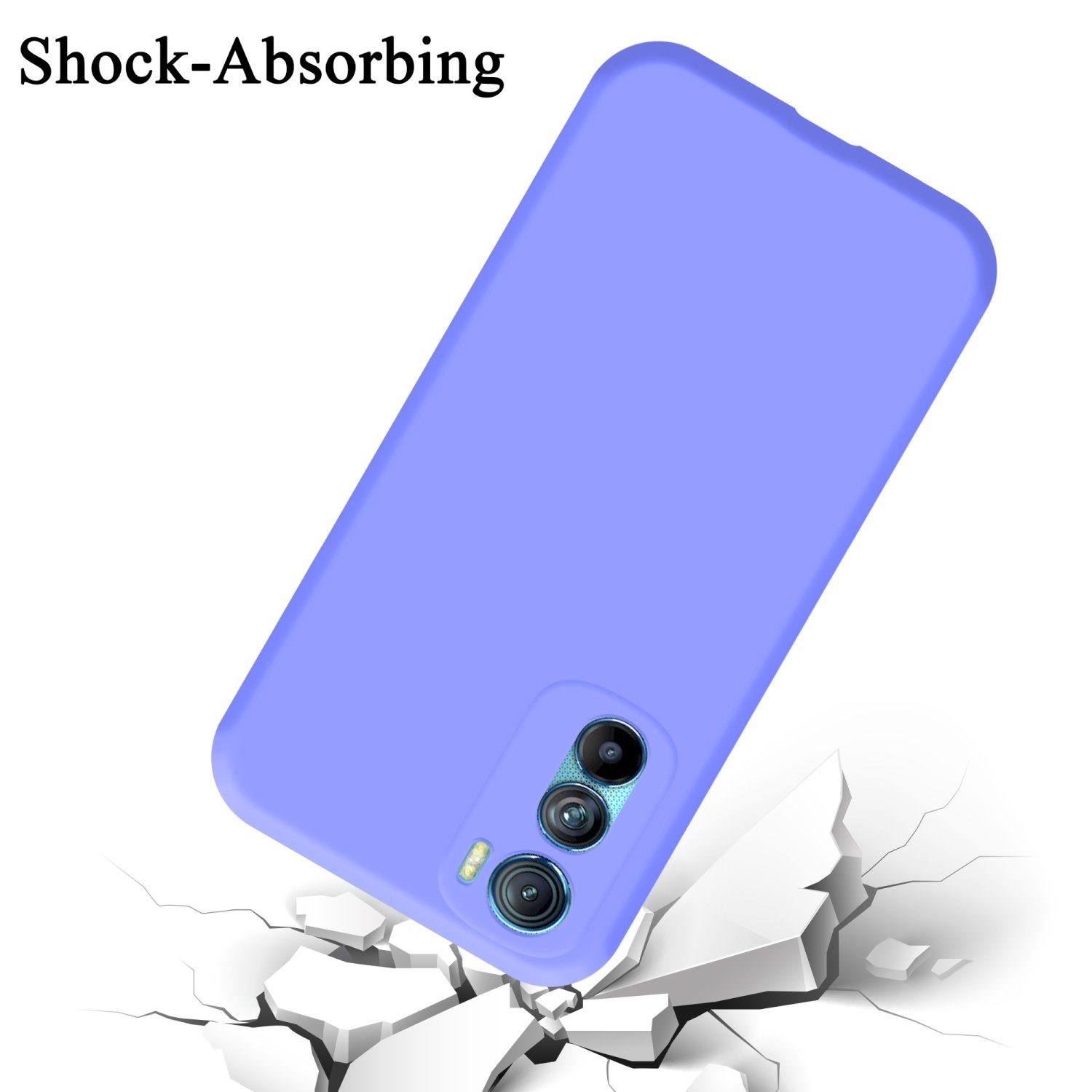 Cadorabo Handyhülle für Motorola EDGE 30 Hülle Motorola EDGE 30, Flexible Hülle TPU Silikon Schutzhülle Back Cover Case