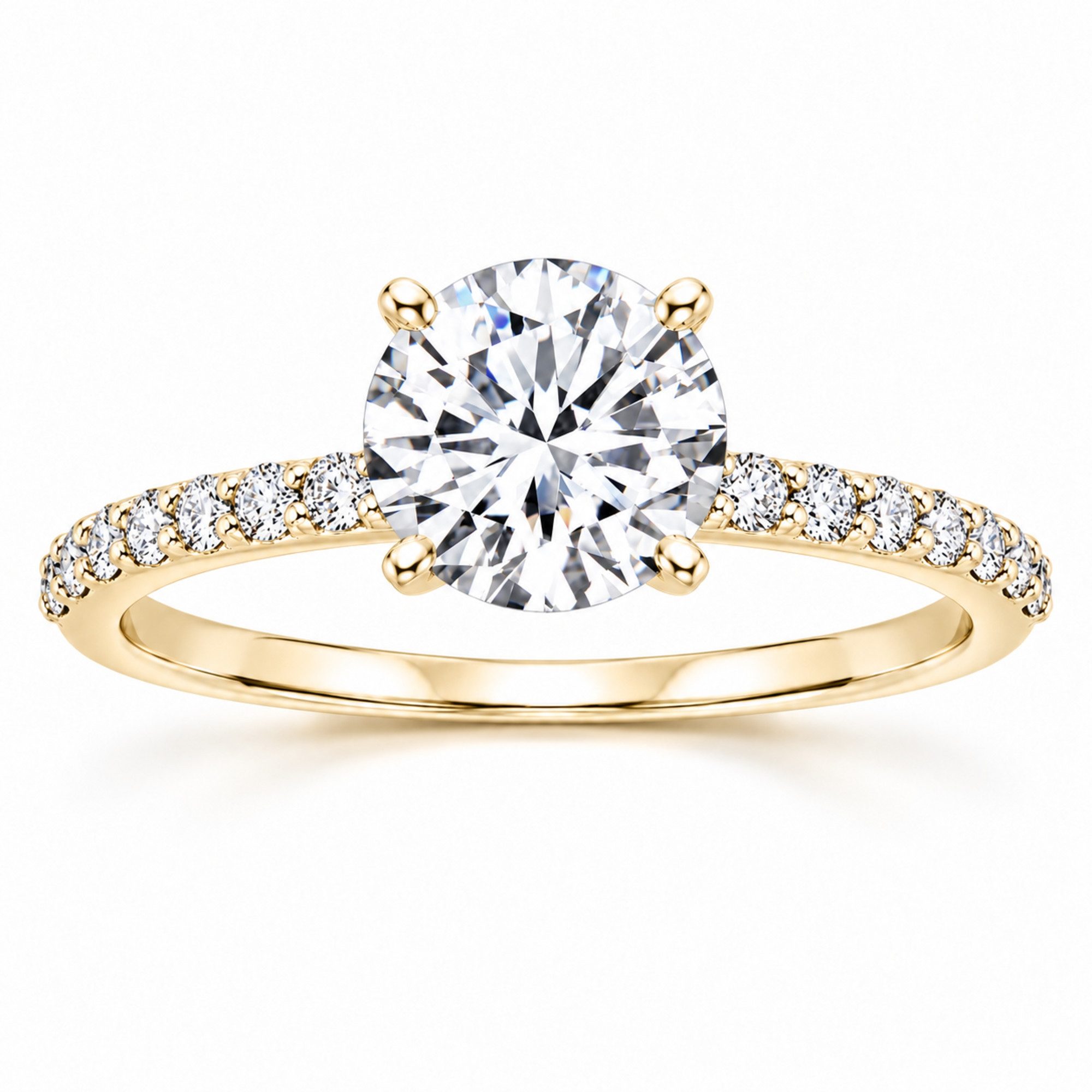 ROUGEMONT Silberring Funkelnder Damen Moissanit Verlobungsring mit Zertifikat 7mm 1,2ct, Echtschmuck