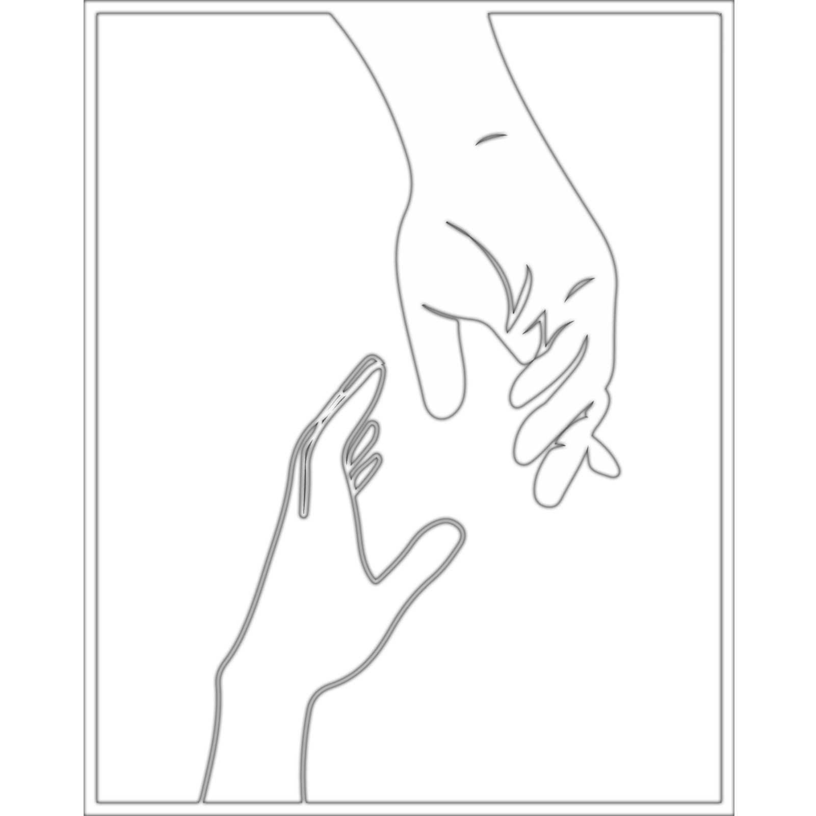 Wanddekoobjekt Hand in Hand Kunst Metall Wanddekorationen, Paar Wandbehang
