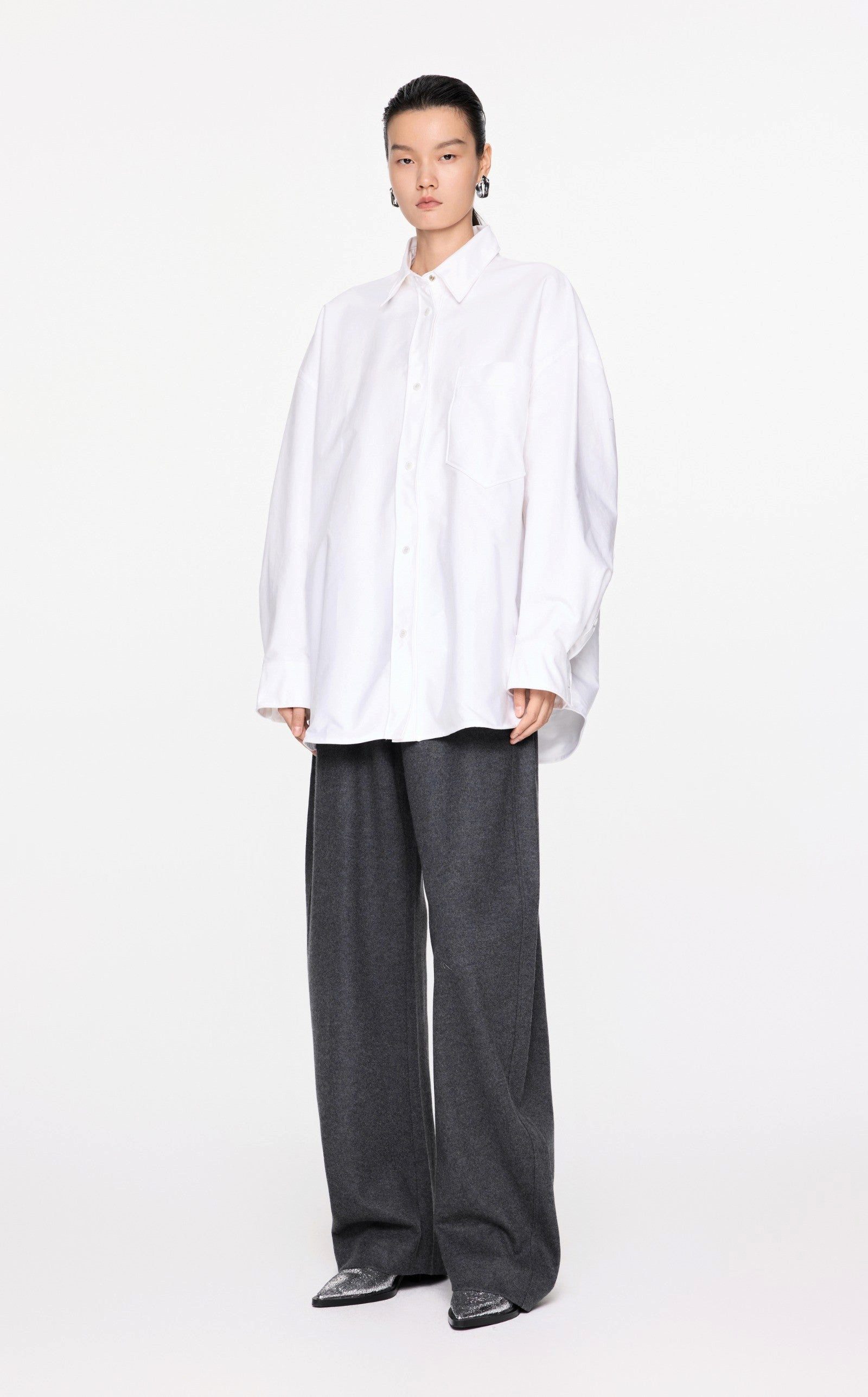 JNBY Stoffhose Barrel avant-garde Wollhose in Grau