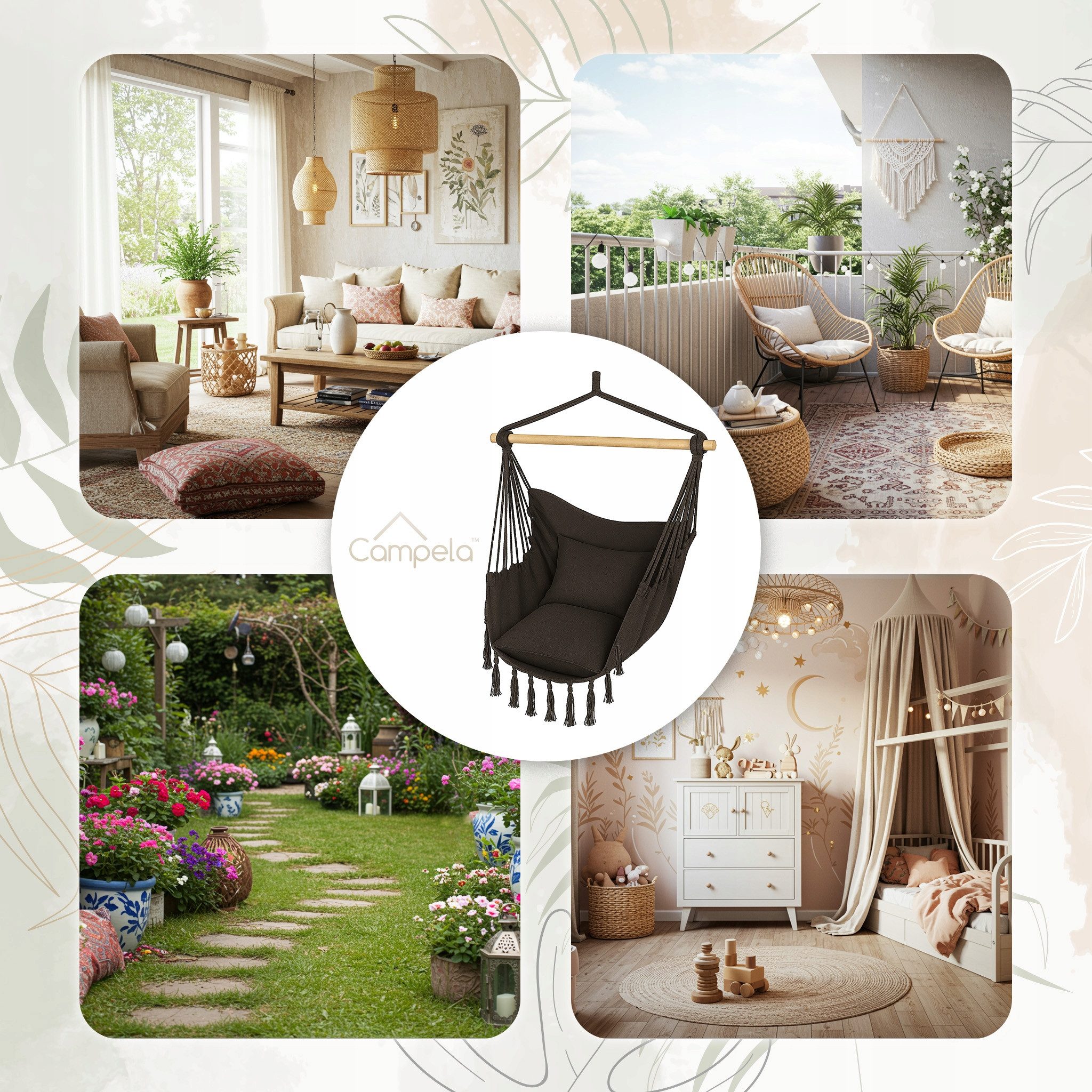 Campela Hängesessel Hängesessel Brasilianisch – Boho Komfort – Innen & Gart günstig online kaufen