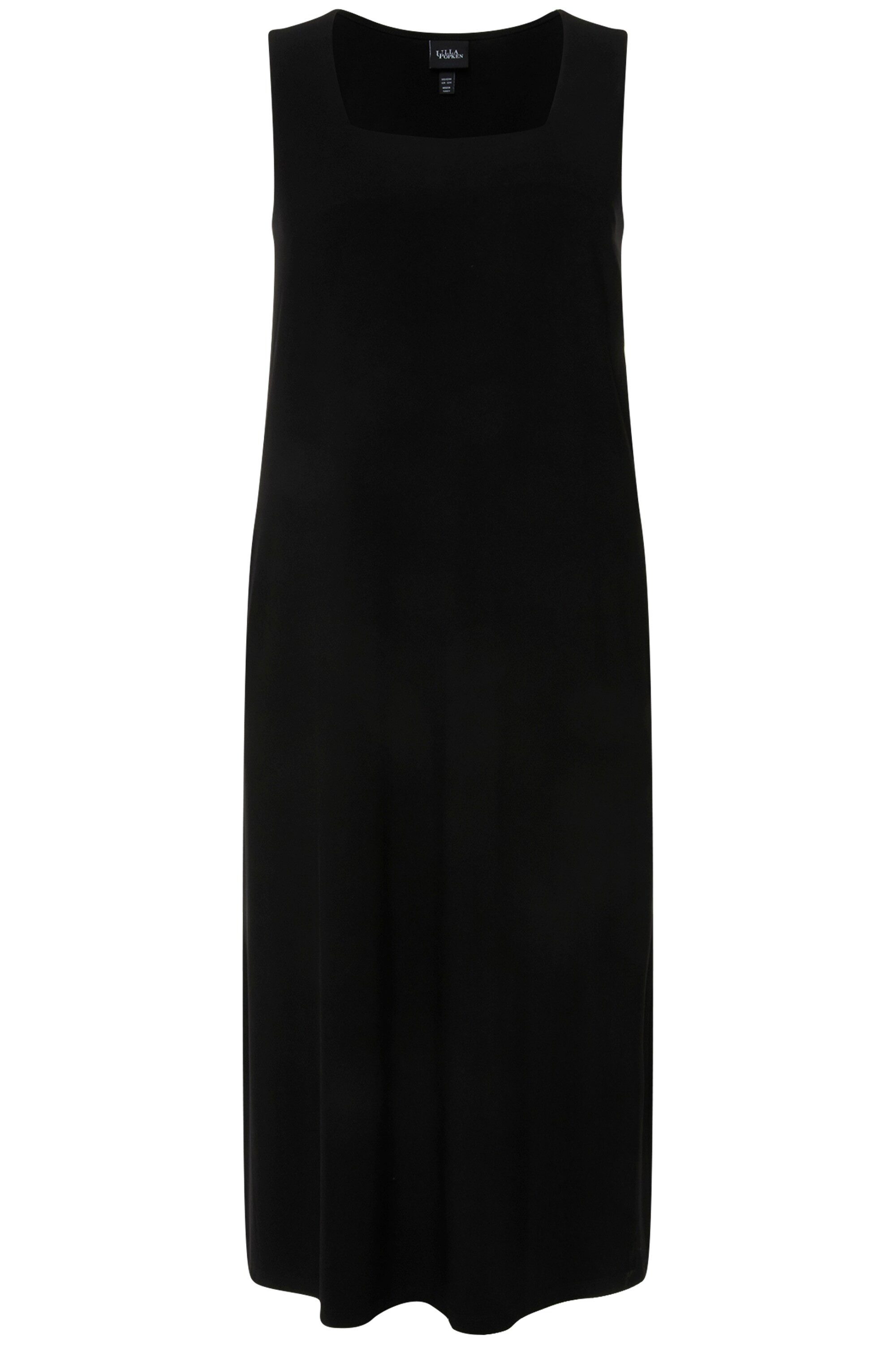 Ulla Popken Cocktailkleid Jersey-Kleid A-Linie Carree-Ausschnitt günstig online kaufen