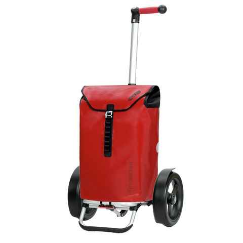 Andersen Einkaufstrolley Tura Shopper Ortlieb rot, klappbare Ladefläche, belastbar bis 50kg