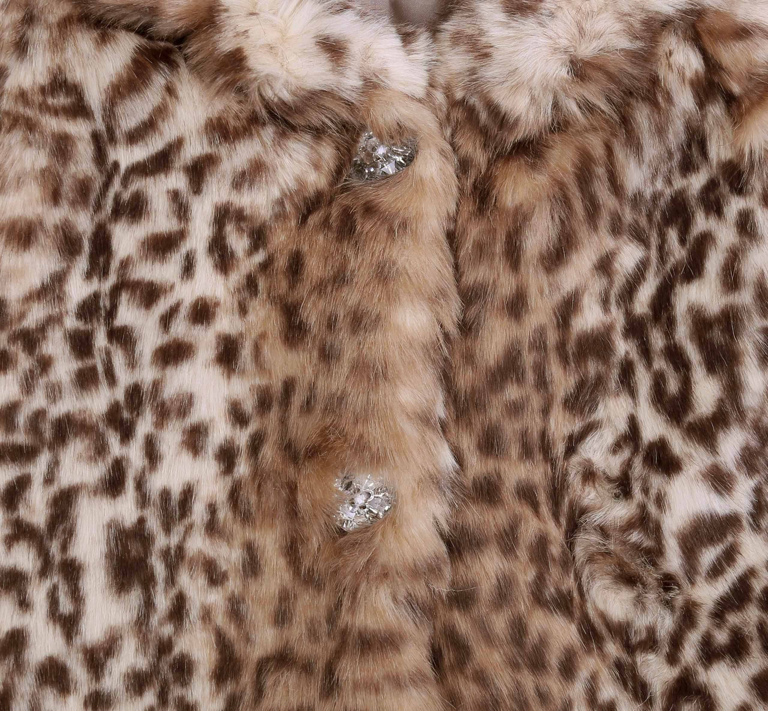 Sarcia.eu Kurzmantel Mädchen-Leopardenmantel, warmes Kunstfell für Mädchen
