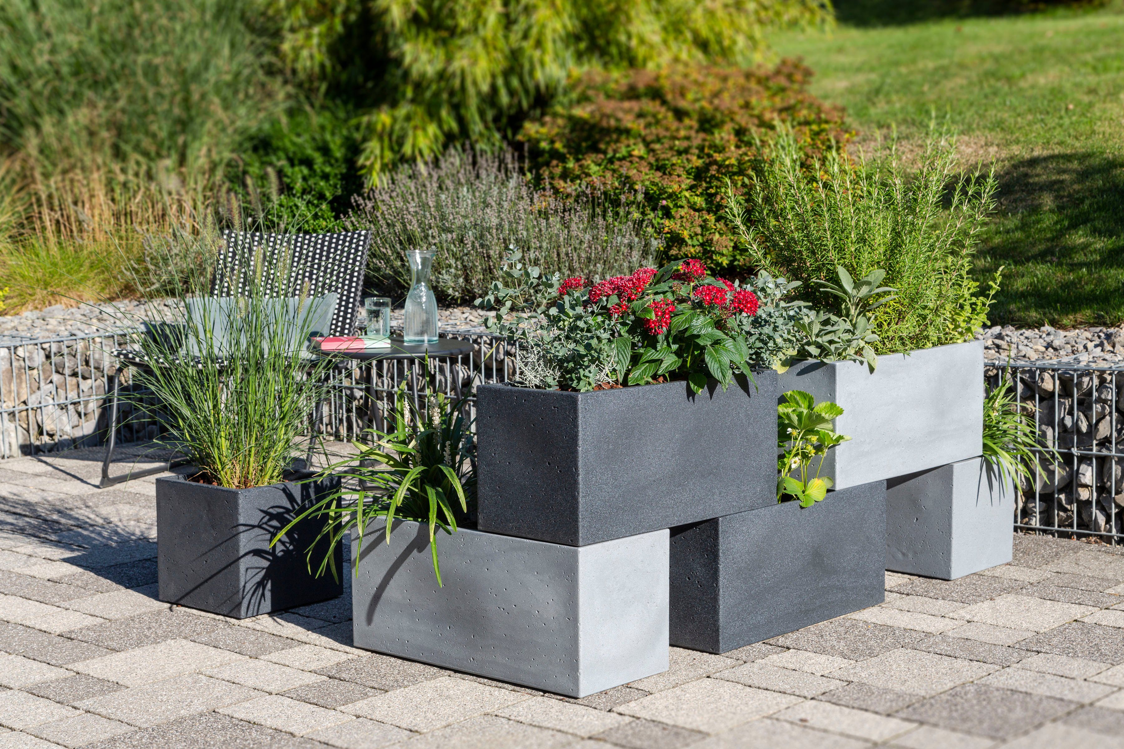 Scheurich Blumentopf 80/240 C-CUBE LONG günstig online kaufen