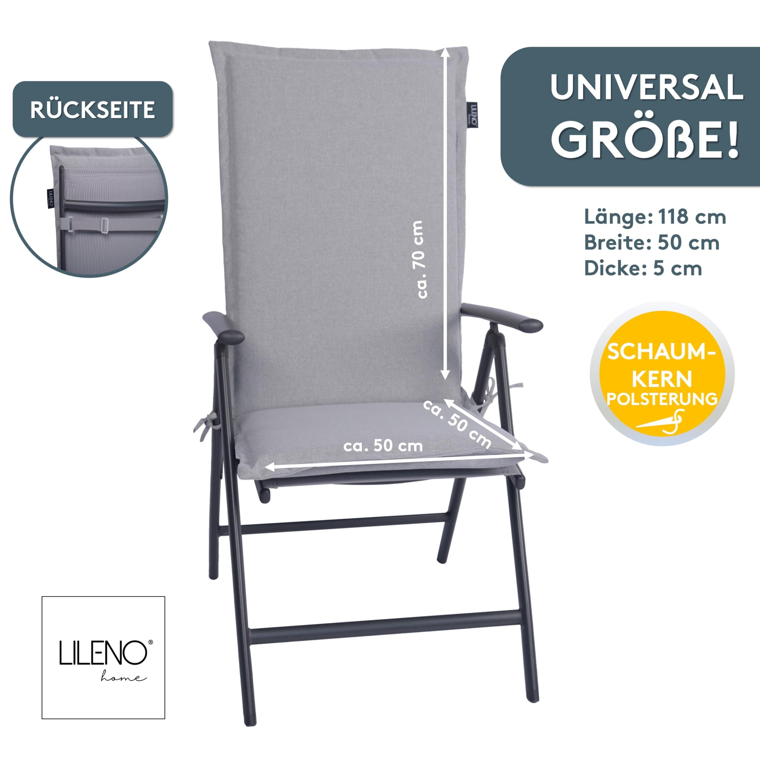LILENO HOME Hochlehnerauflage Gartenstuhl Auflage, bequeme günstig online kaufen